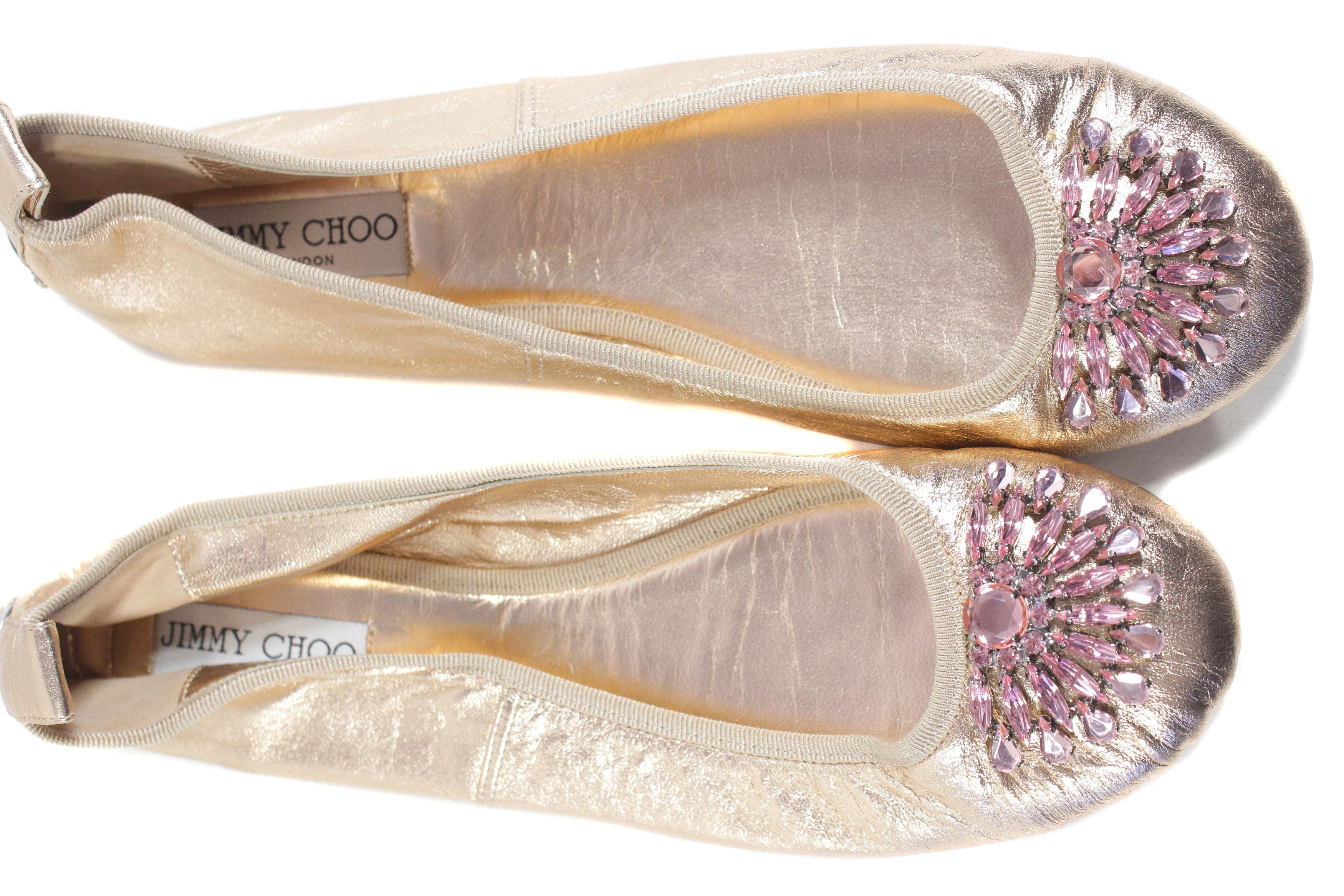 Jimmy Choo Rocks Leather Ballet Vintage Y2K Size US 9.5 / IT 39.5 - 6 Thumbnail