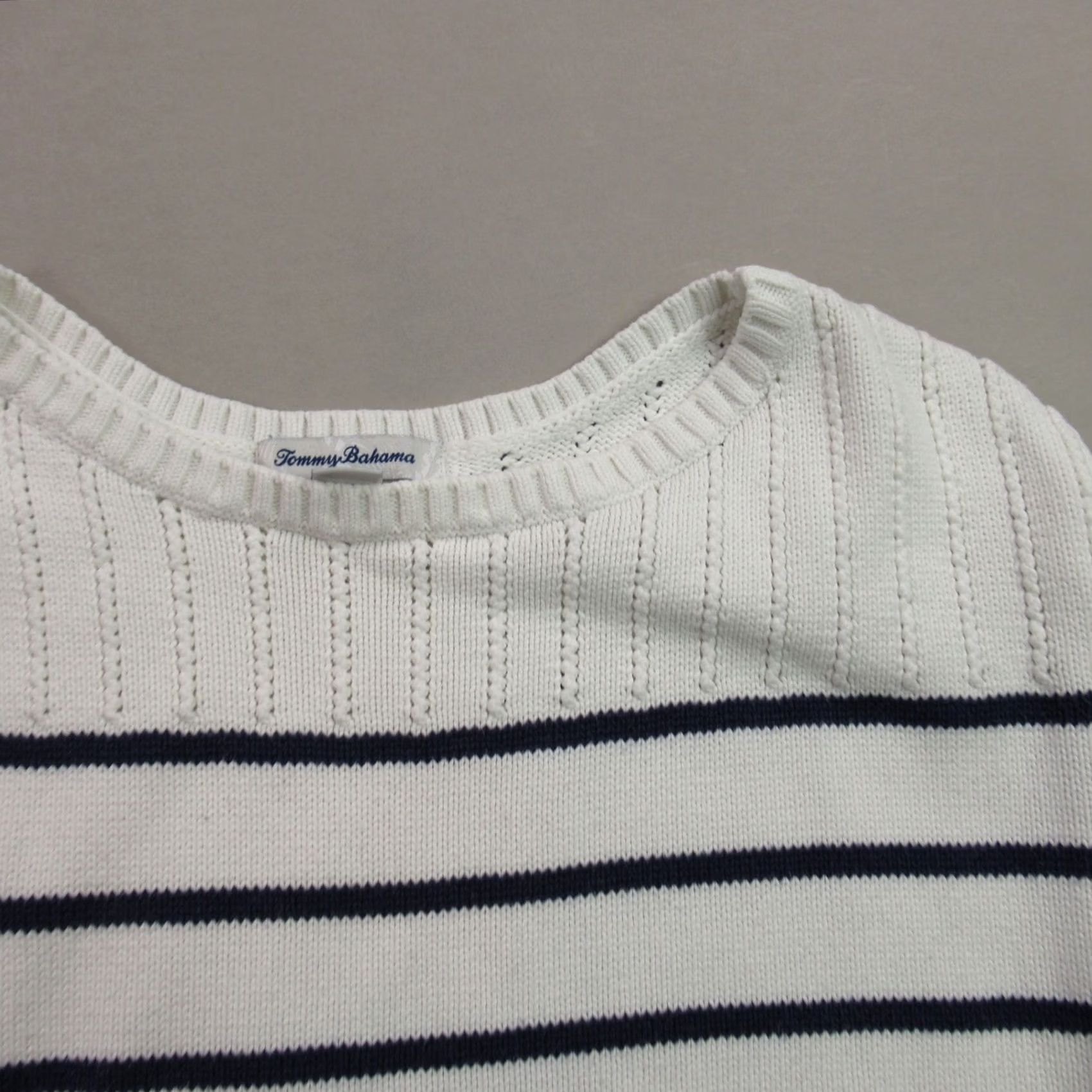 Tommy Bahama Tommy Bahama Shirt Womens Medium Short Sleeve Crew Neck Pullover Stripes Size M / US 6-8 / IT 42-44 - 2 Thumbnail
