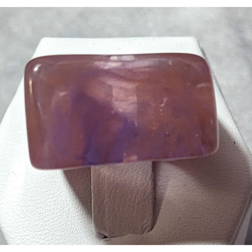 Other Chunky Abstract Pink And Purple Swirl Retro Statement Ring S Size ONE SIZE - 8 Thumbnail