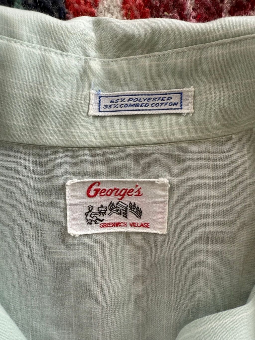 Vintage 60s Mint Green Stripe French Cuff Dress Shirt L Size US L / EU 52-54 / 3 - 5 Thumbnail