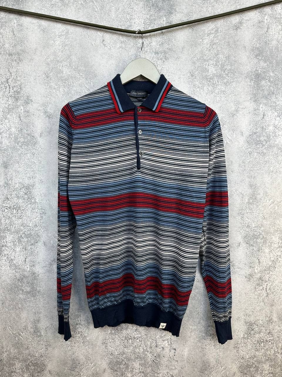 John Smedley John Smedley Merino Wool Striped Polo LS Sweater Jumper Size US S / EU 44-46 / 1 - 1 Thumbnail