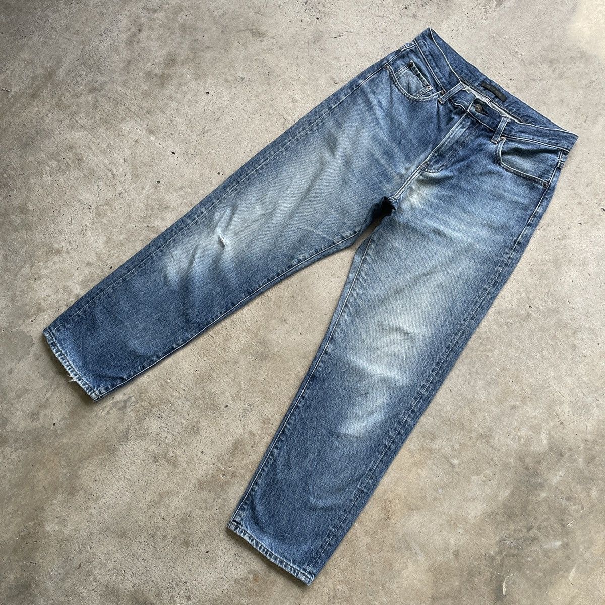 Japanese Brand × Jean × Vintage W31x29.5💥 Vintage Japanese Brand Faded Denim Jeans Pants Size US 31 - 2 Thumbnail