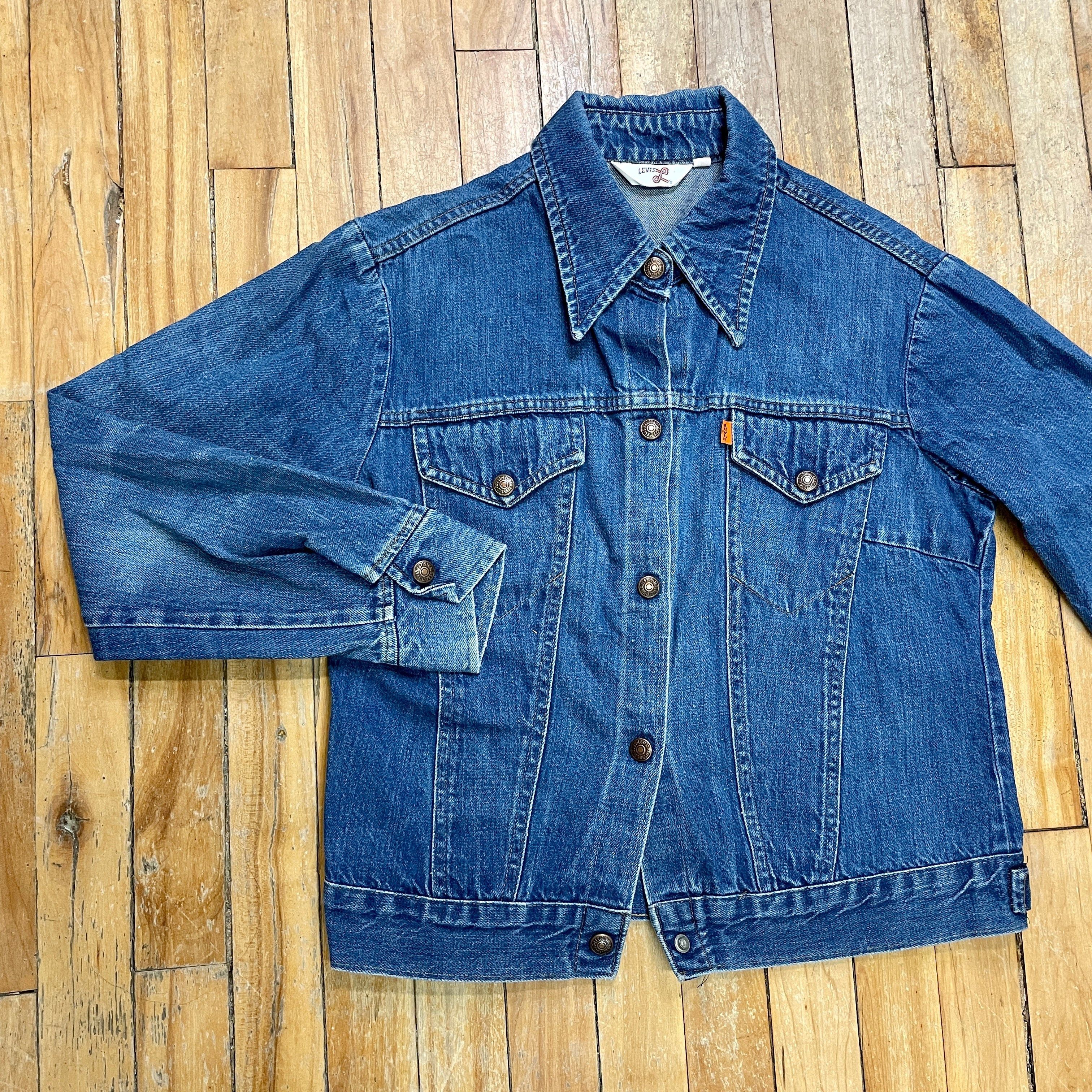 Levi's Outstanding Vintage 60s/70s Levi's for Gals Orange Tab Fitted Denim Jacket Size S/Youth L Size S / US 4 / IT 40 - 2 Thumbnail