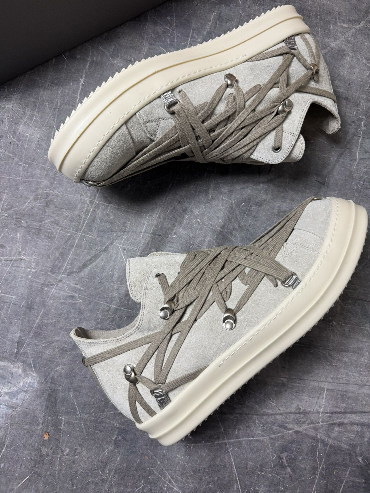 Rick Owens RICK OWENS MEGALACE LOW SNEAKS Size US 13 / EU 46 - 2 Thumbnail