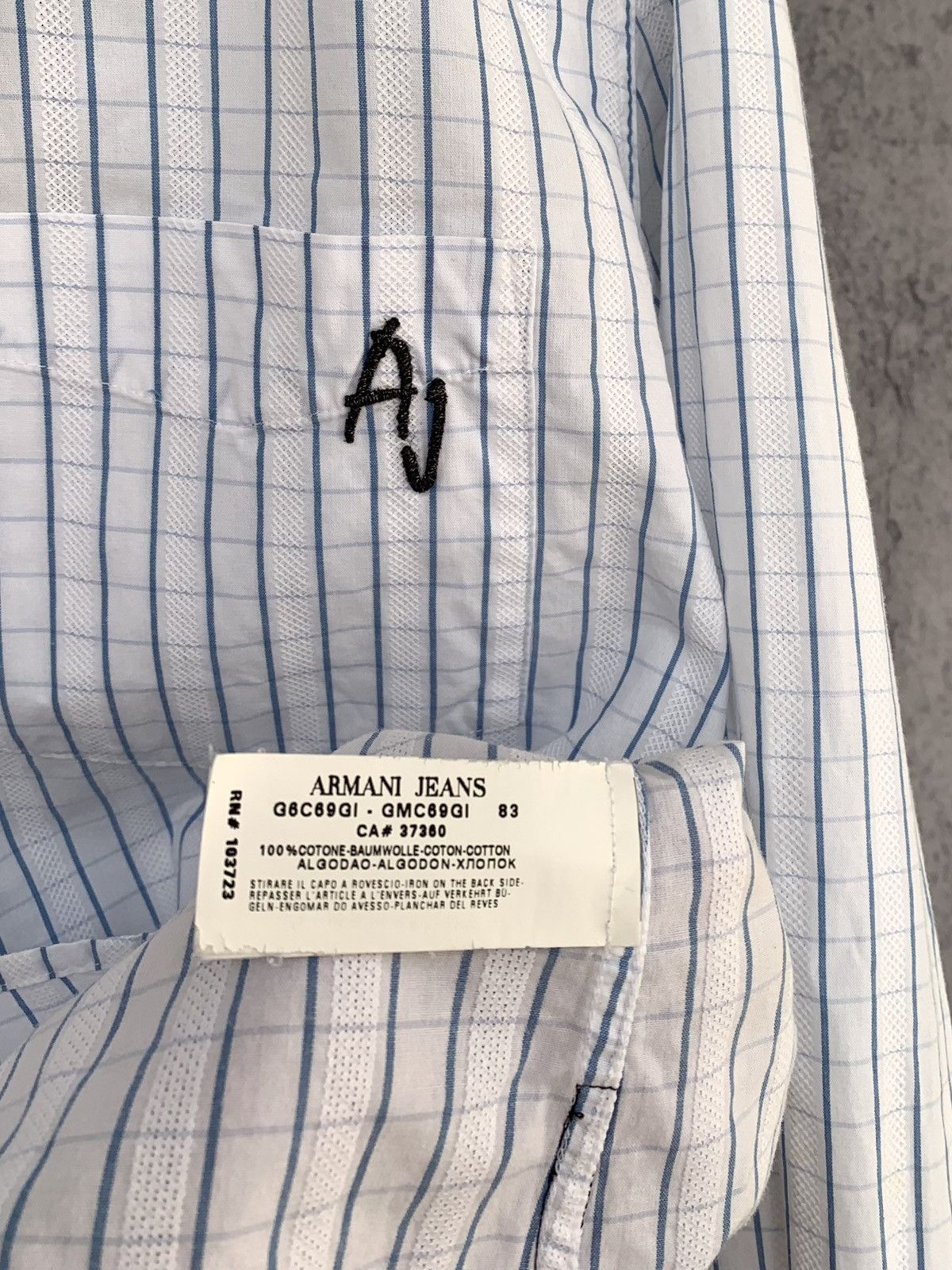 Giorgio Armani Armani Jeans Vintage Long Sleeve Button Shirt Mens Size M-L Size US M / EU 48-50 / 2 - 7 Thumbnail