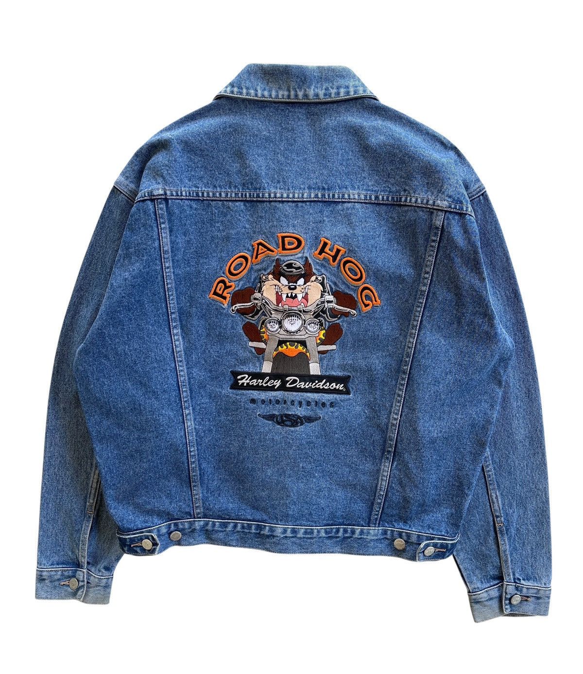 Harley Davidson Vintage Harley Davidson X Warner Bros Denim Jacket Size US L / EU 52-54 / 3 - 1 Thumbnail