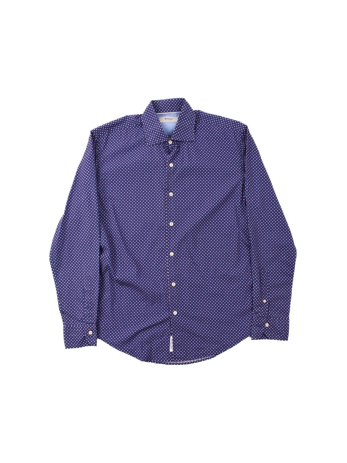 Boggi Boggi Milano Geometric Pattern Long Sleeve Shirt Size US M / EU 48-50 / 2 - 1 Thumbnail