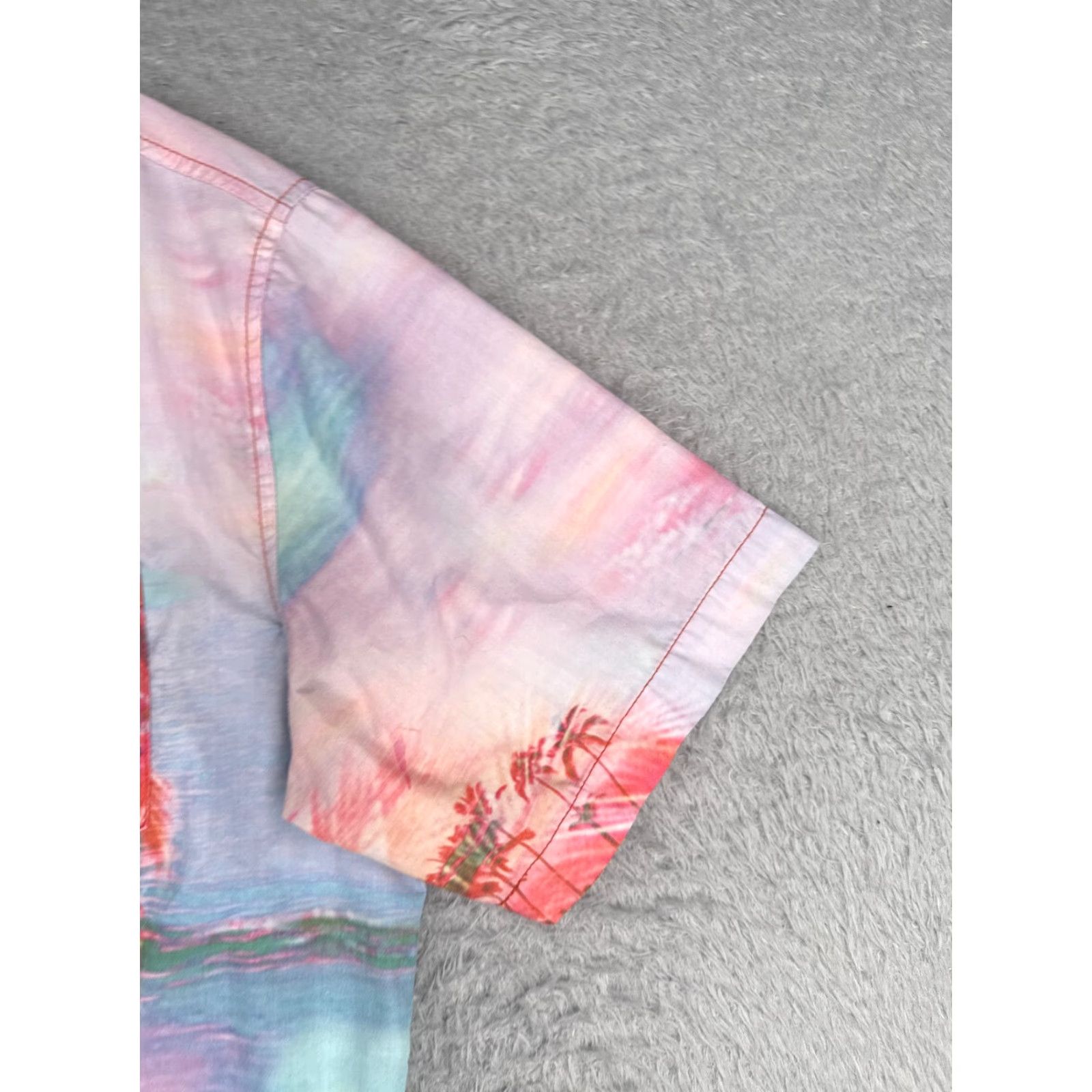 Rip Curl VINTAGE RIP CURL Shirt Men L Blue Floral Hawaiian Slim Cotton Blend Button-Up Short Sleeve Size US L / EU 52-54 / 3 - 2 Thumbnail