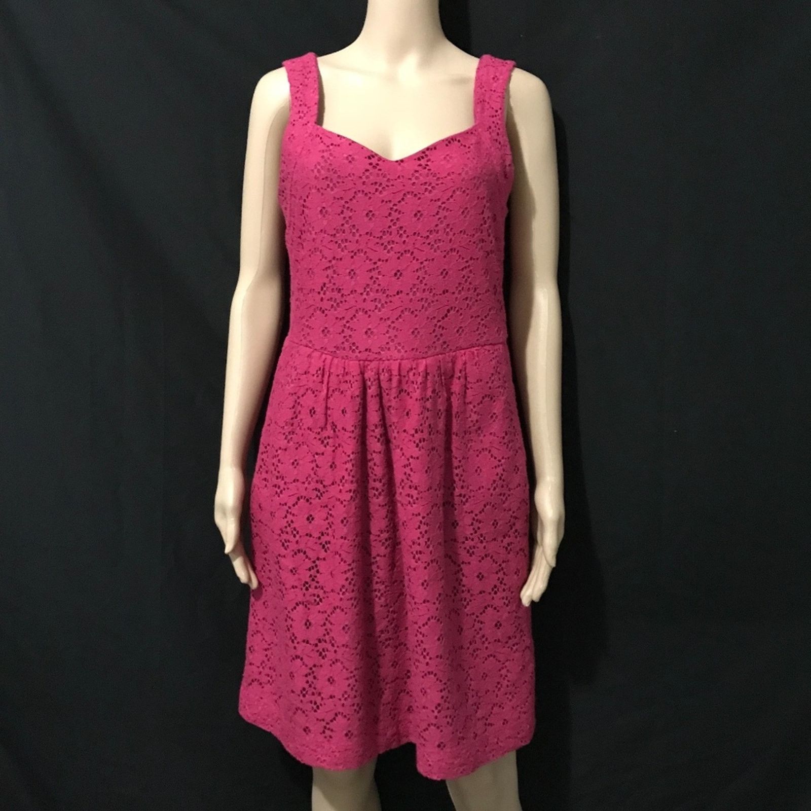 Anthropologie Anthropologie Deletta Silverfield Pink Lace Eyelet Dress M Size M / US 6-8 / IT 42-44 - 6 Thumbnail