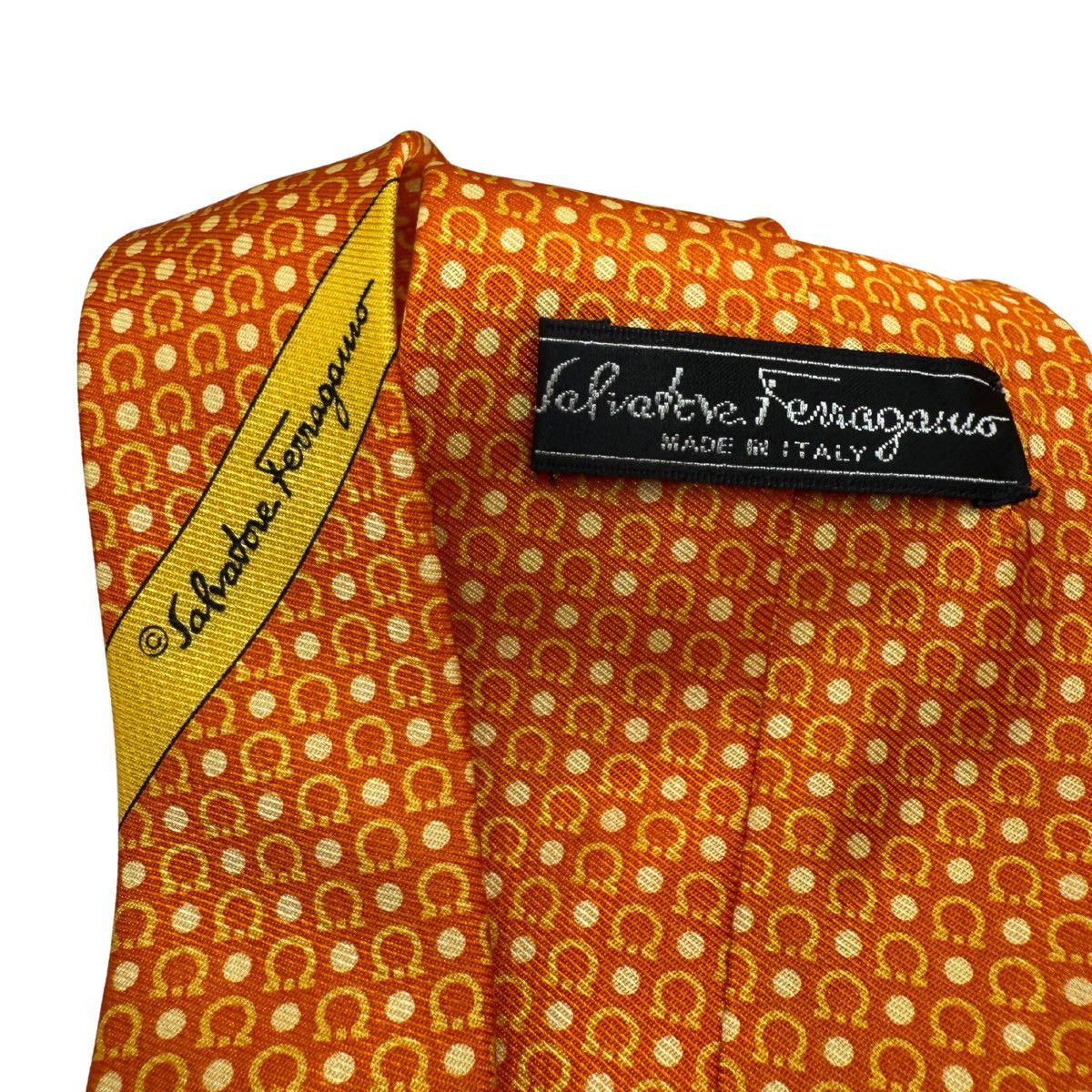 Salvatore Ferragamo Salvatore Ferragamo Silk Tie,Orange, Made in Italy, Like New Size ONE SIZE - 4 Thumbnail