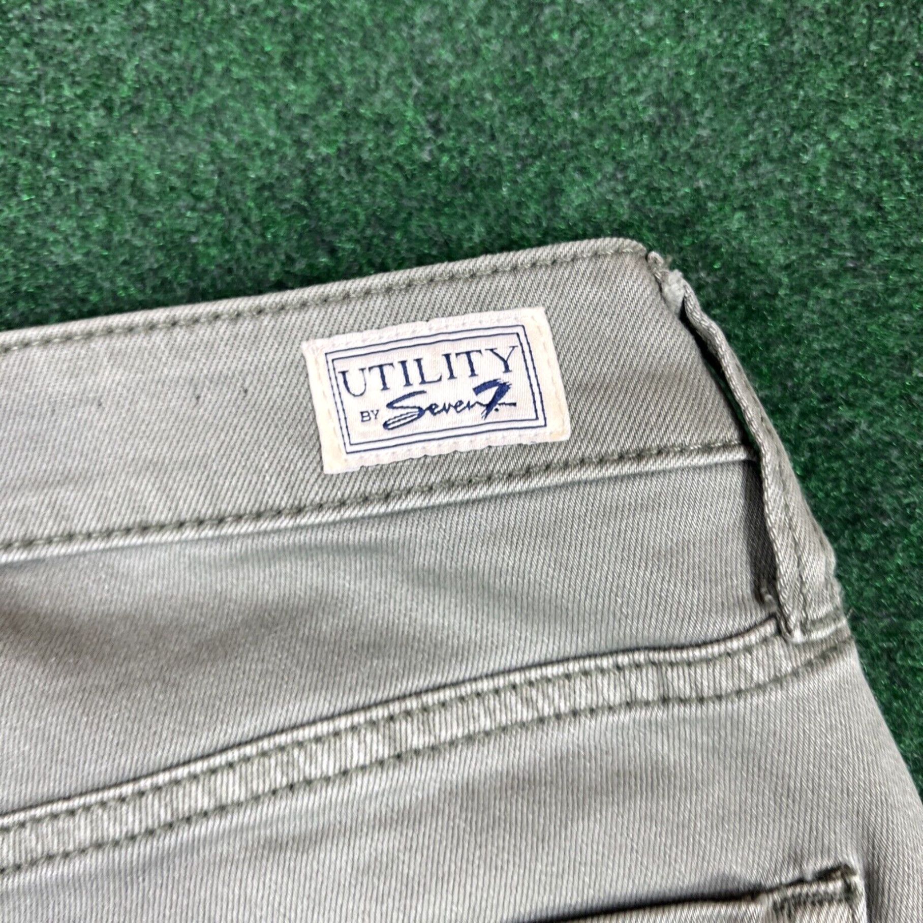 Vintage Utility by Seven7 Size 6 Green Denim pants jeans Size 28" / US 6 / IT 42 - 3 Thumbnail