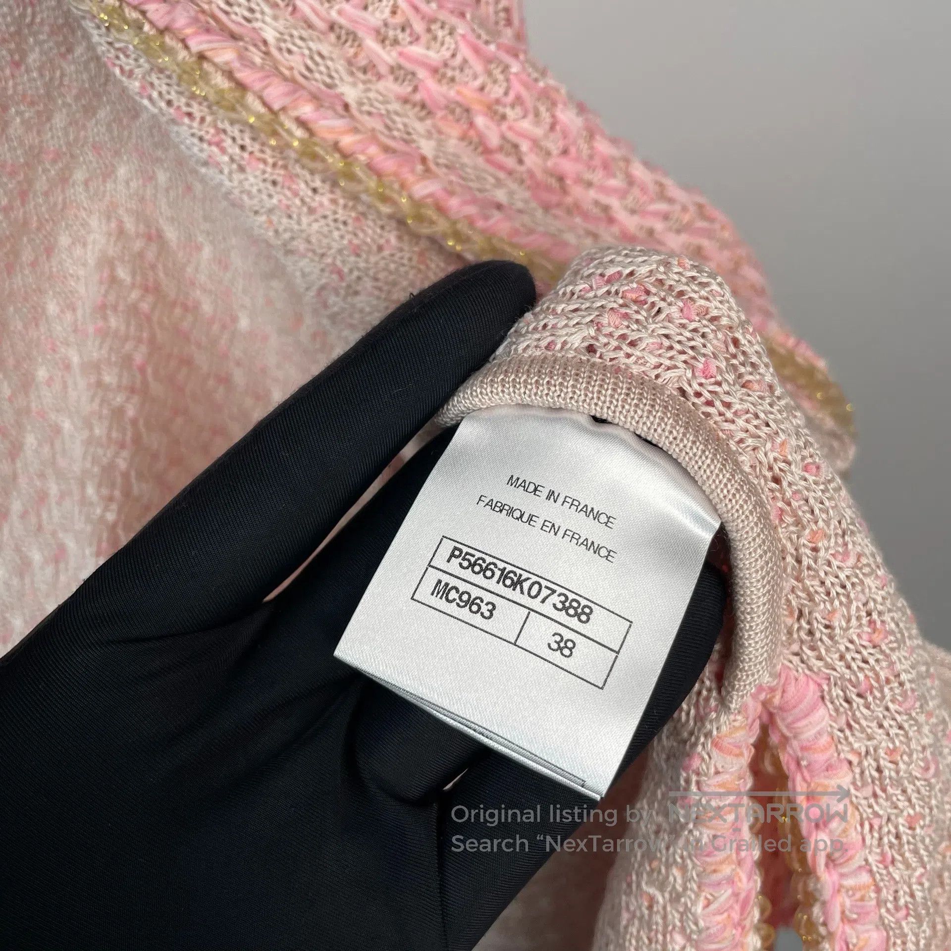 Chanel Chanel Cherry Blossom Pink Knit Open Cardigan Jacket| Size XS / US 0-2 / IT 36-38 - 6 Thumbnail