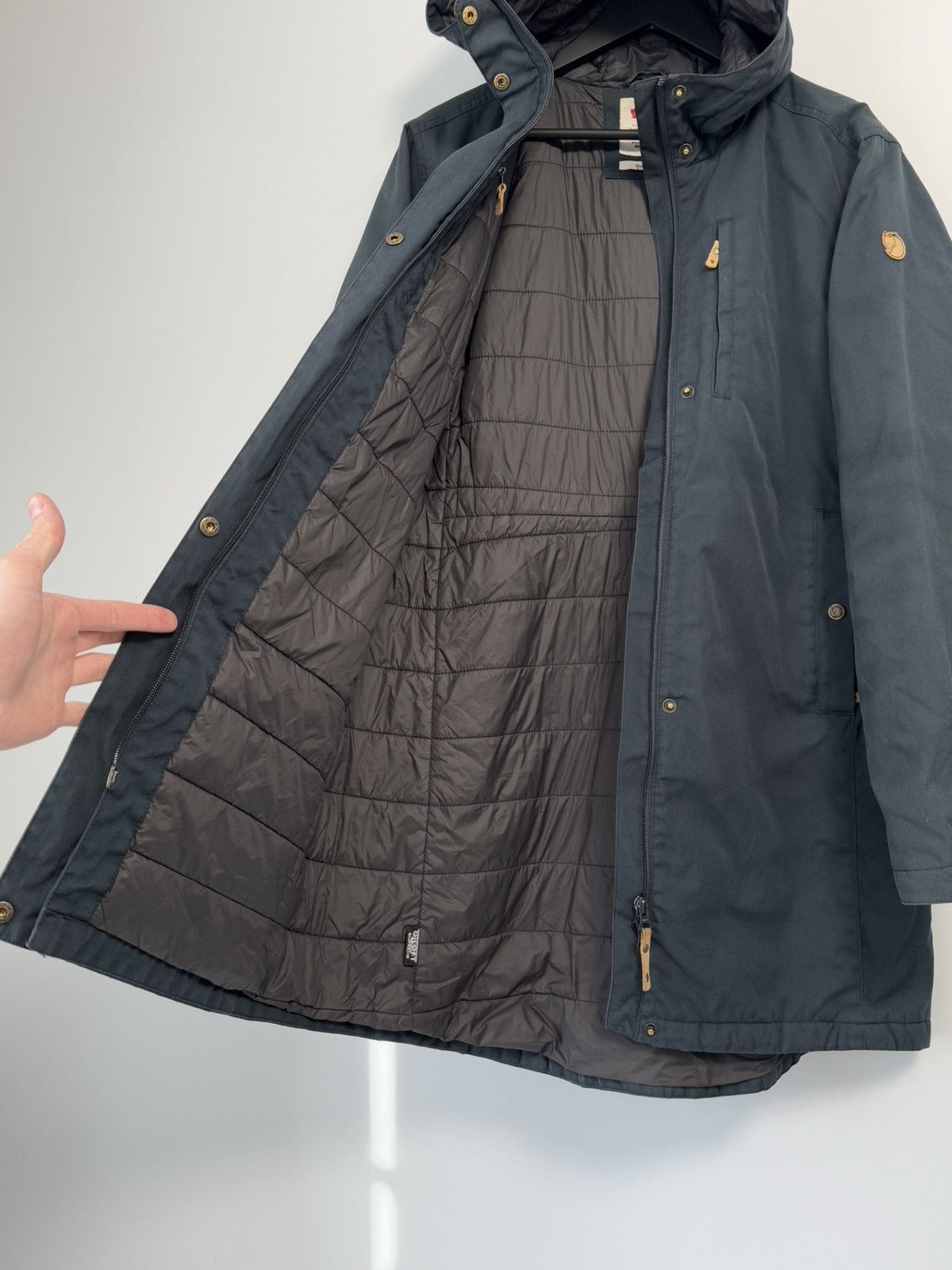 Fjallraven Fjallraven Kiruna Padded Parka Hooded Blue Navy Jacket Coat Size L / US 10 / IT 46 - 16 Thumbnail