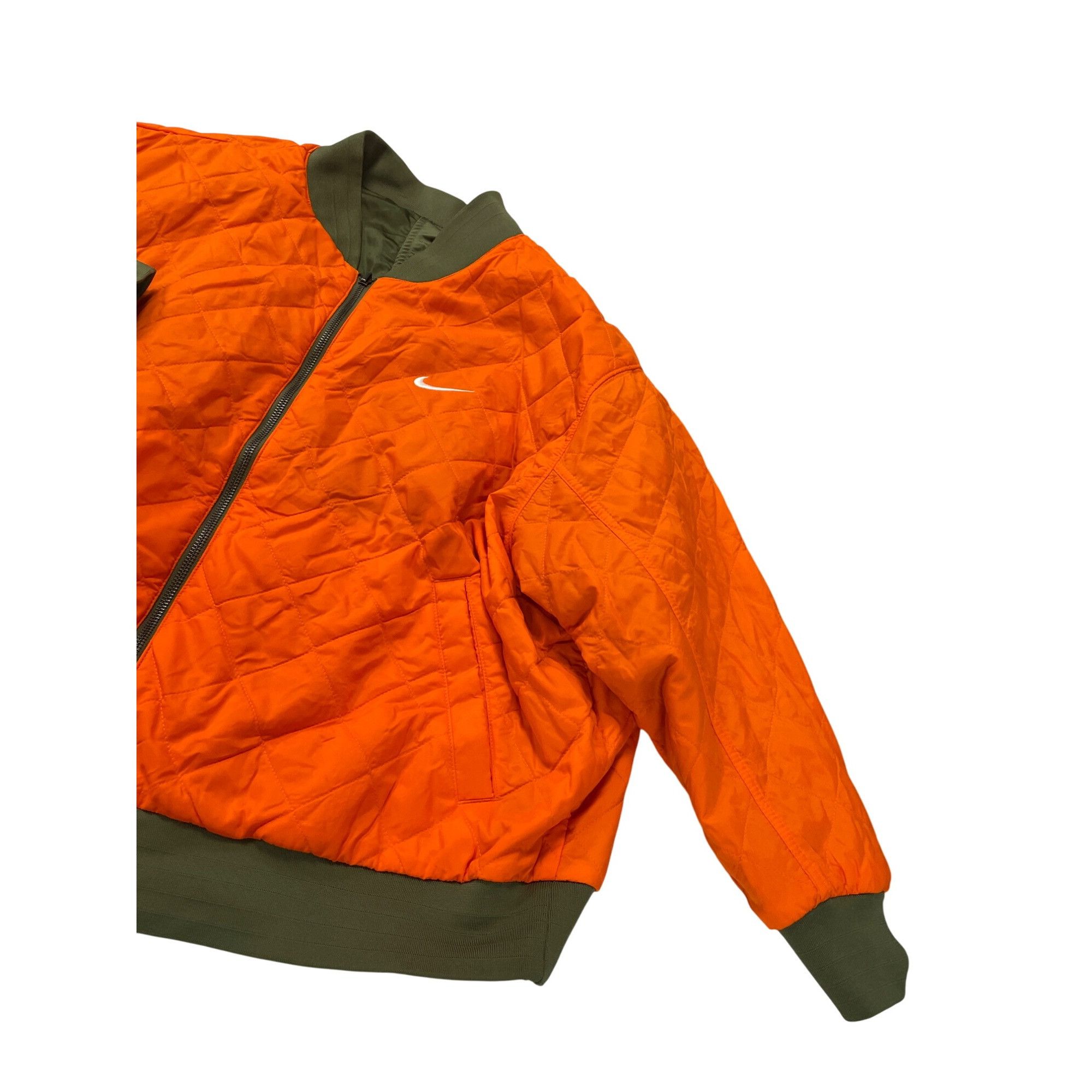 Nike Nike Mens Olive Green orange reversible Bomber Jacket SZ 1X Size US XL / EU 56 / 4 - 14 Thumbnail