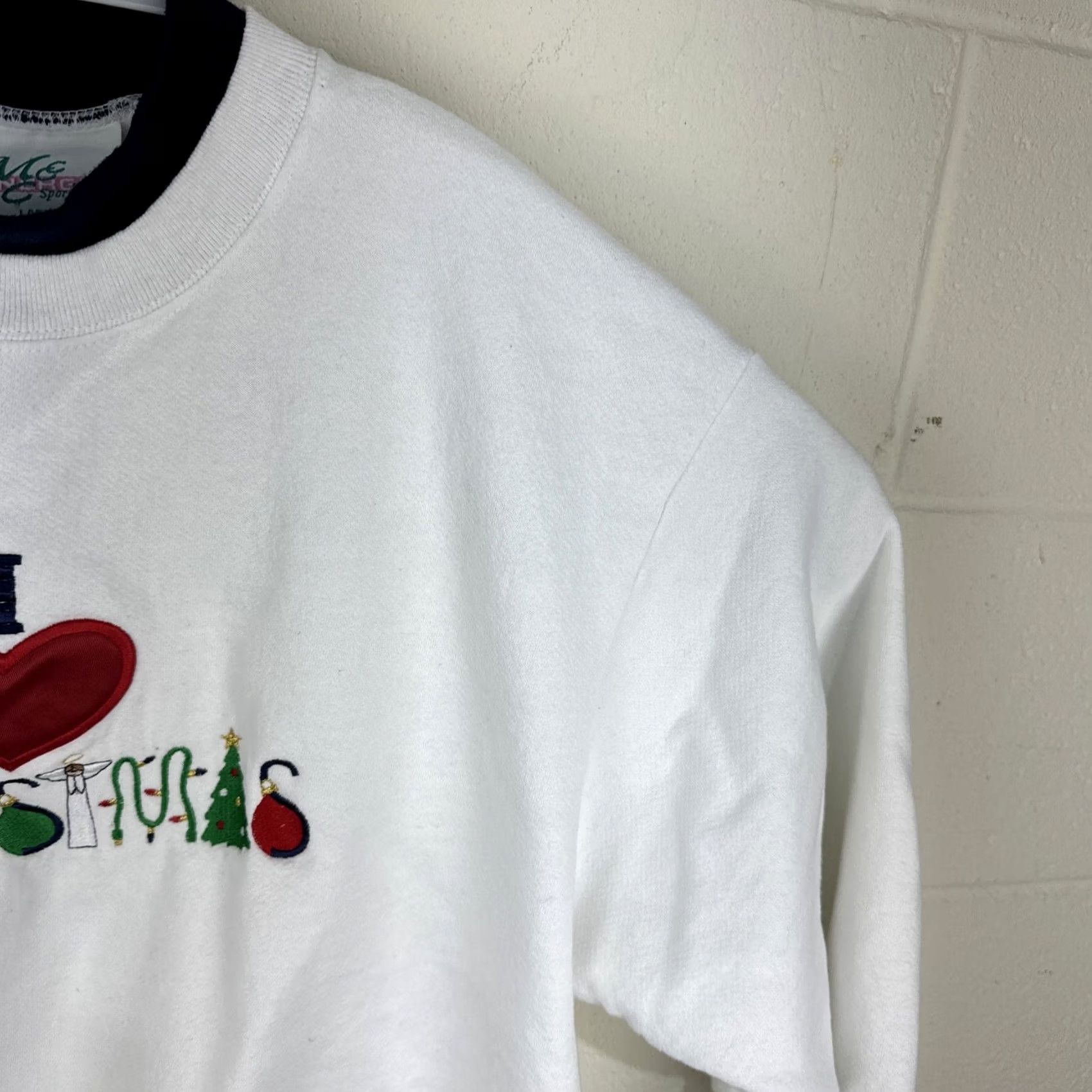 Vintage Vintage MC Sportswear Womens Embroidered I Love Christmas Sweatshirt Large Pullover Size L / US 10 / IT 46 - 7 Thumbnail