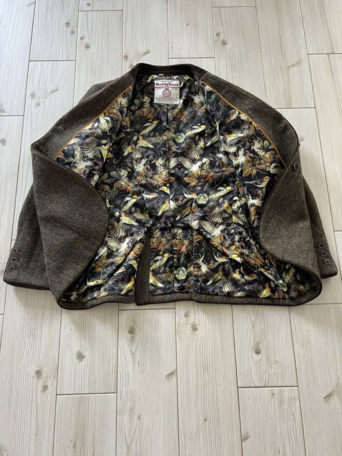 Harris Tweed Vintage Harris Tweed Wool Blazer Herringbone Tailored Fit Size XL / US 12-14 / IT 48-50 - 3 Thumbnail