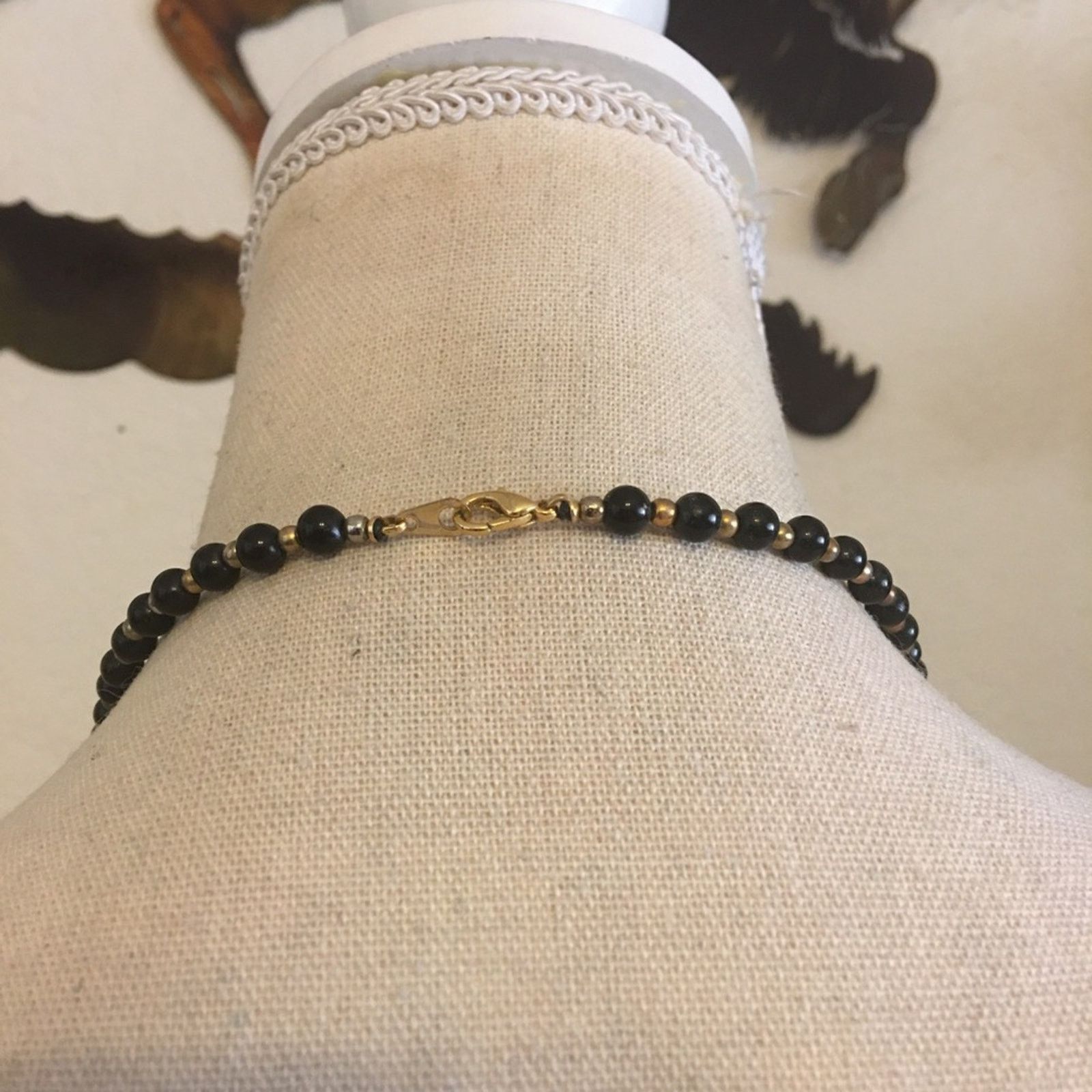 Vintage Vintage 80s-90s black graduated bead necklace Size ONE SIZE - 6 Thumbnail