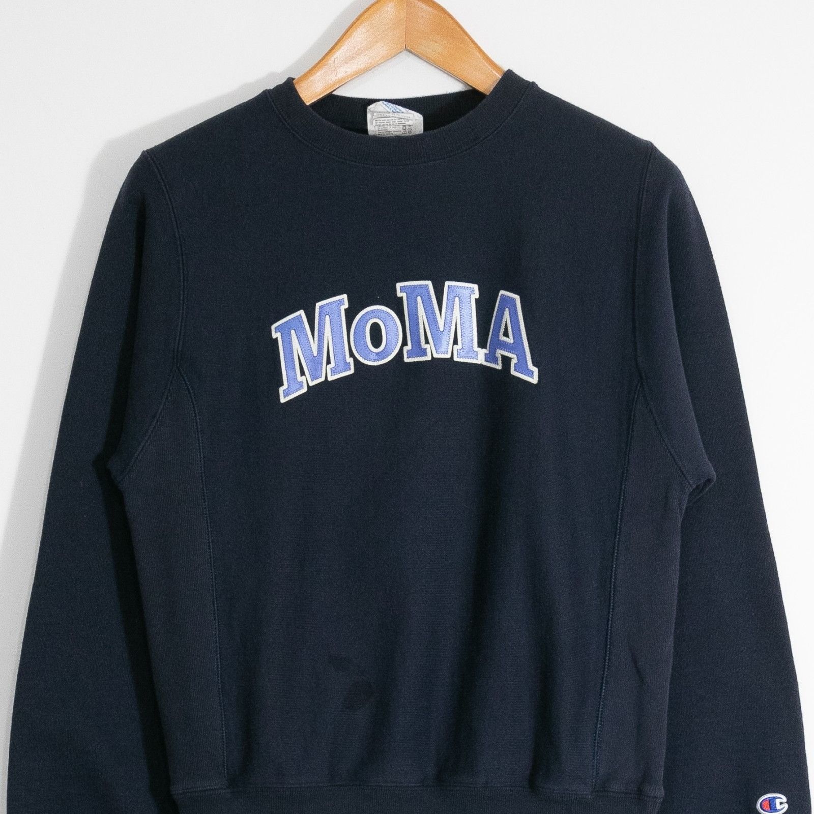 Champion MoMA Champion Reverse Weave Sweatshirt XS - Blue Distressed Size US XS / EU 42 / 0 - 2 Thumbnail