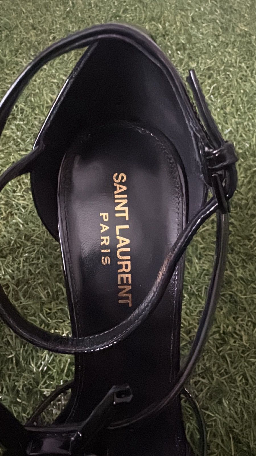 Saint Laurent Paris Saint Laurent Cassandra 100mm Sandals – All Black – Size 40 Size US 9 / IT 39 - 9 Thumbnail