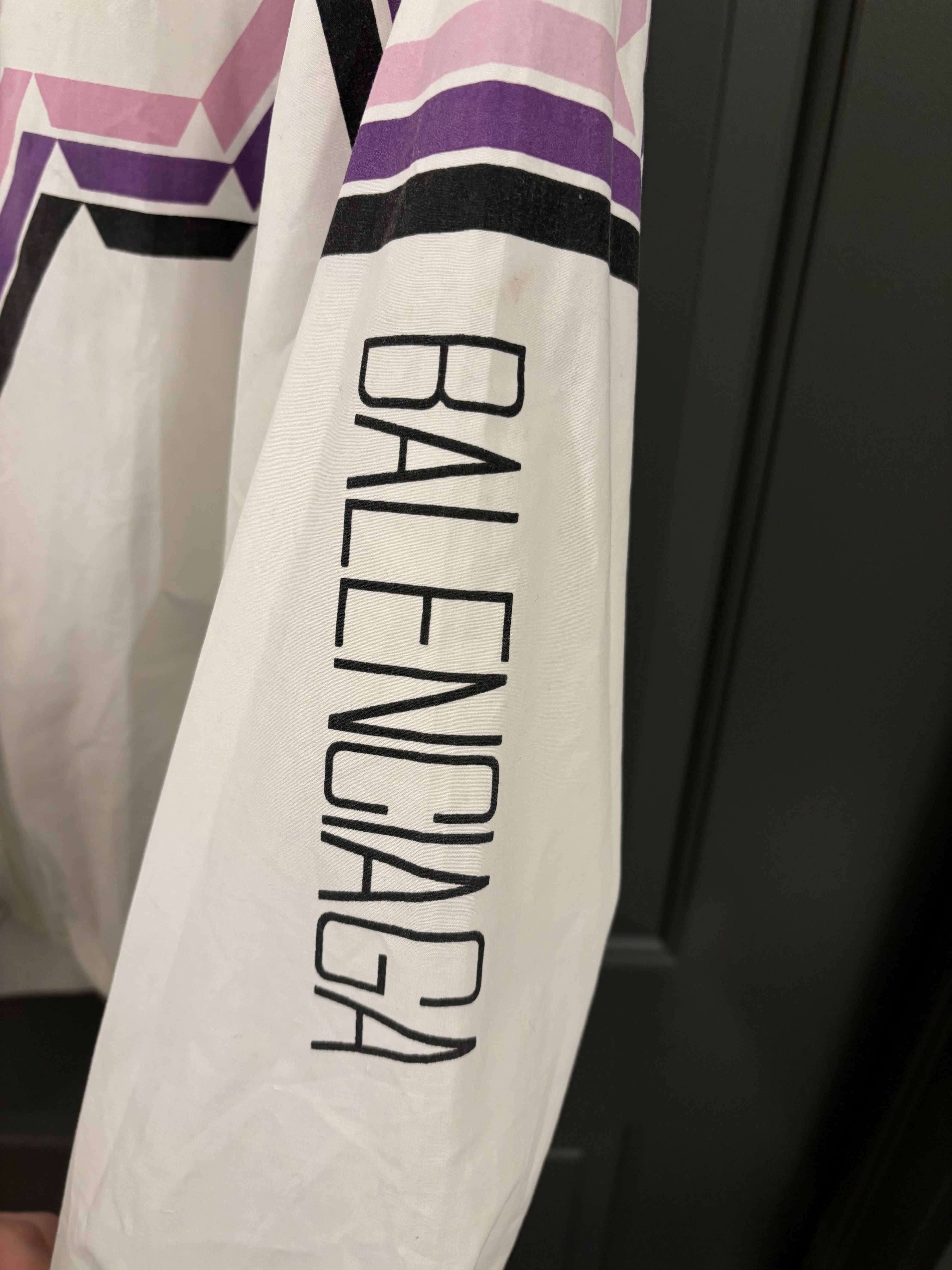 Balenciaga 1980s Balenciaga White Track Jacket Size US M / EU 48-50 / 2 - 5 Thumbnail