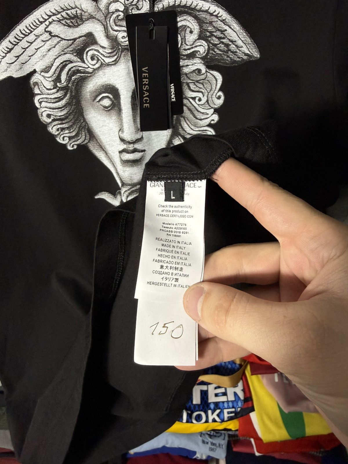 Versace NWT Versace Medusa Head T-Shirt Black Graphic Tee Cotton L Size US L / EU 52-54 / 3 - 8 Thumbnail