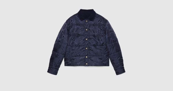 Gucci o1s1wg110225 GG Nylon Canvas and Corduroy Reversible Jacket Size US L / EU 52-54 / 3 - 6 Thumbnail