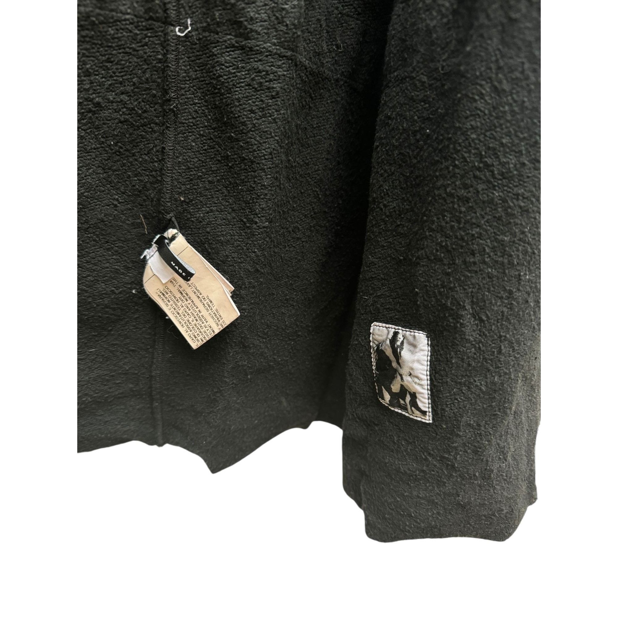 Rick Owens Drkshdw FW07 Black Striped Long Hoodie Coat Size US L / EU 52-54 / 3 - 7 Thumbnail