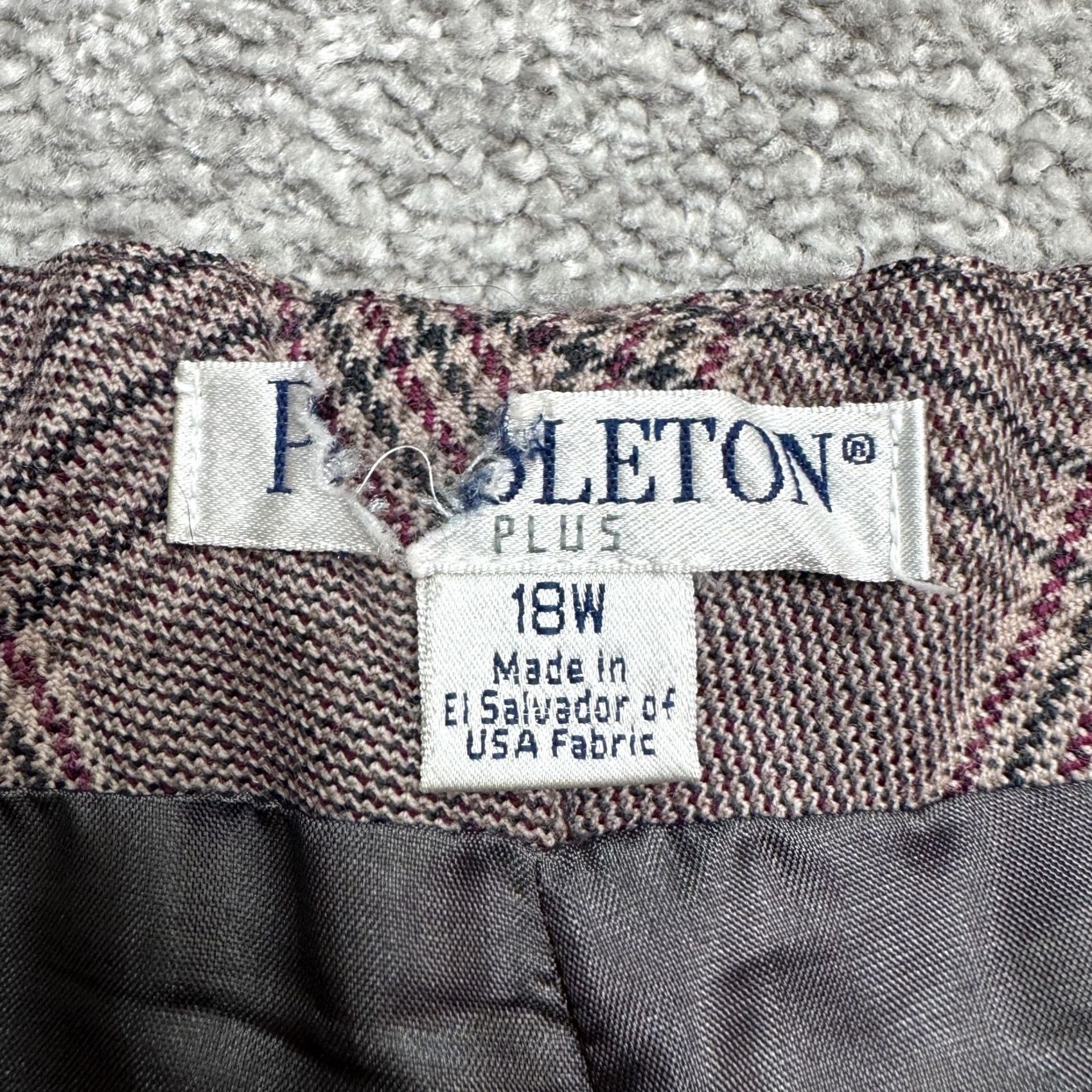 Pendleton Pendleton Wool Plaid Dress Pants Womens 18W Brown Straight Leg Size 40" / US 18 - 6 Thumbnail