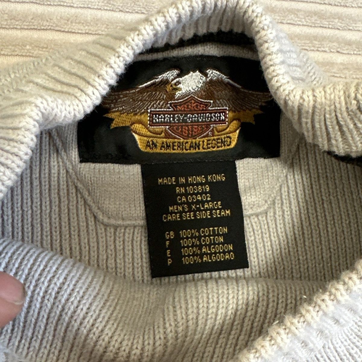Harley Davidson Vintage Harley Davidson Cotton Sweater Sleeve Print Men's Size US XL / EU 56 / 4 - 3 Thumbnail