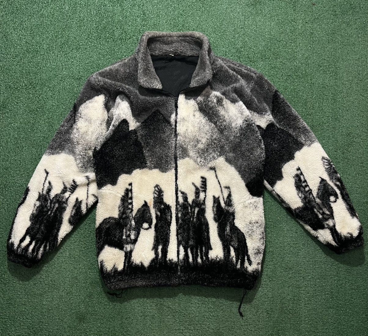 Native × Vintage Native Print Fleece Vintage Horses Size US XL / EU 56 / 4 - 1 Thumbnail