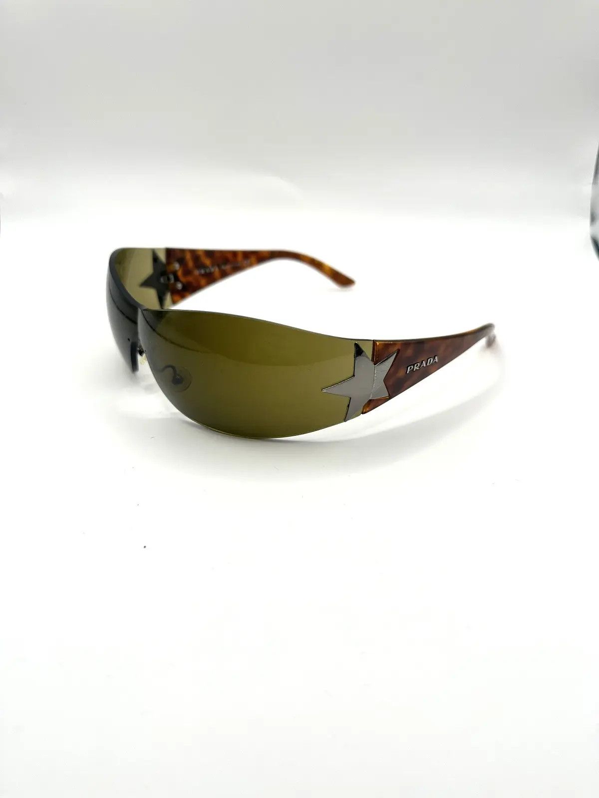 Prada Prada sunglasses vintage star logo wraparound archive y2k