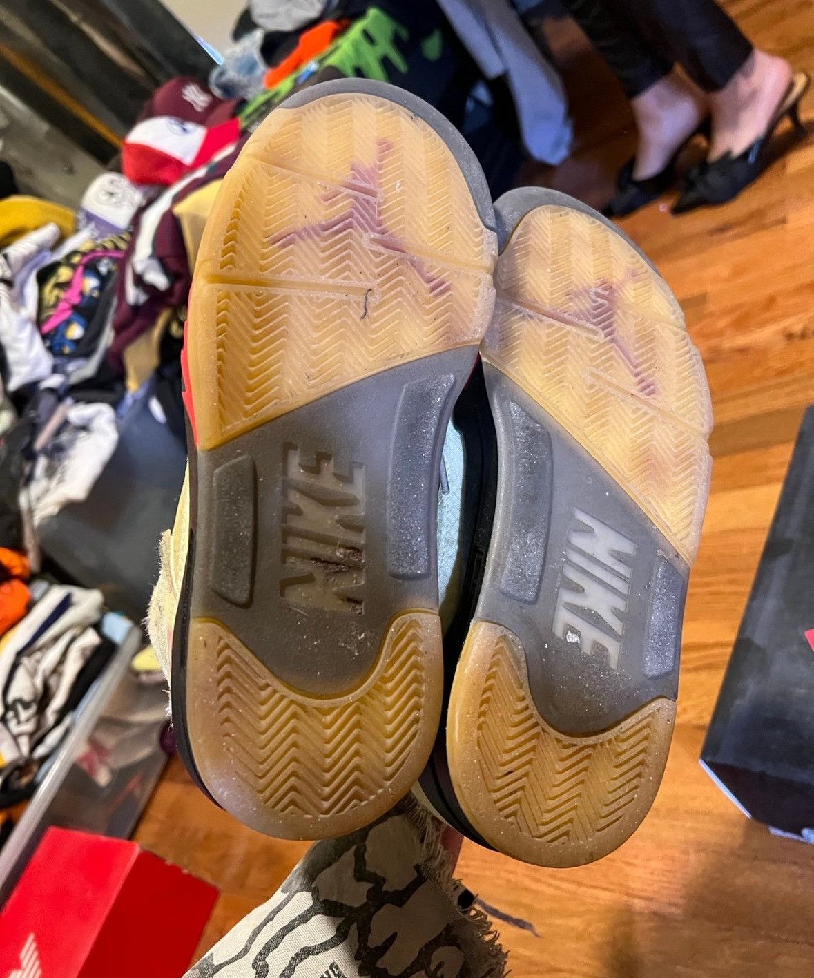 Jordan Brand × Off-White Off white Jordan 5 sail 8.5 Size US 8.5 / EU 41-42 - 7 Thumbnail