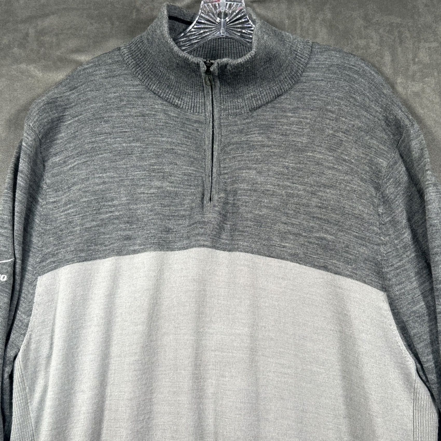 Mizuno Mizuno Golf Mens XXL Gray WindLite Flex Quarter Zip Windproof Pullover Sweater Size US XXL / EU 58 / 5 - 2 Thumbnail