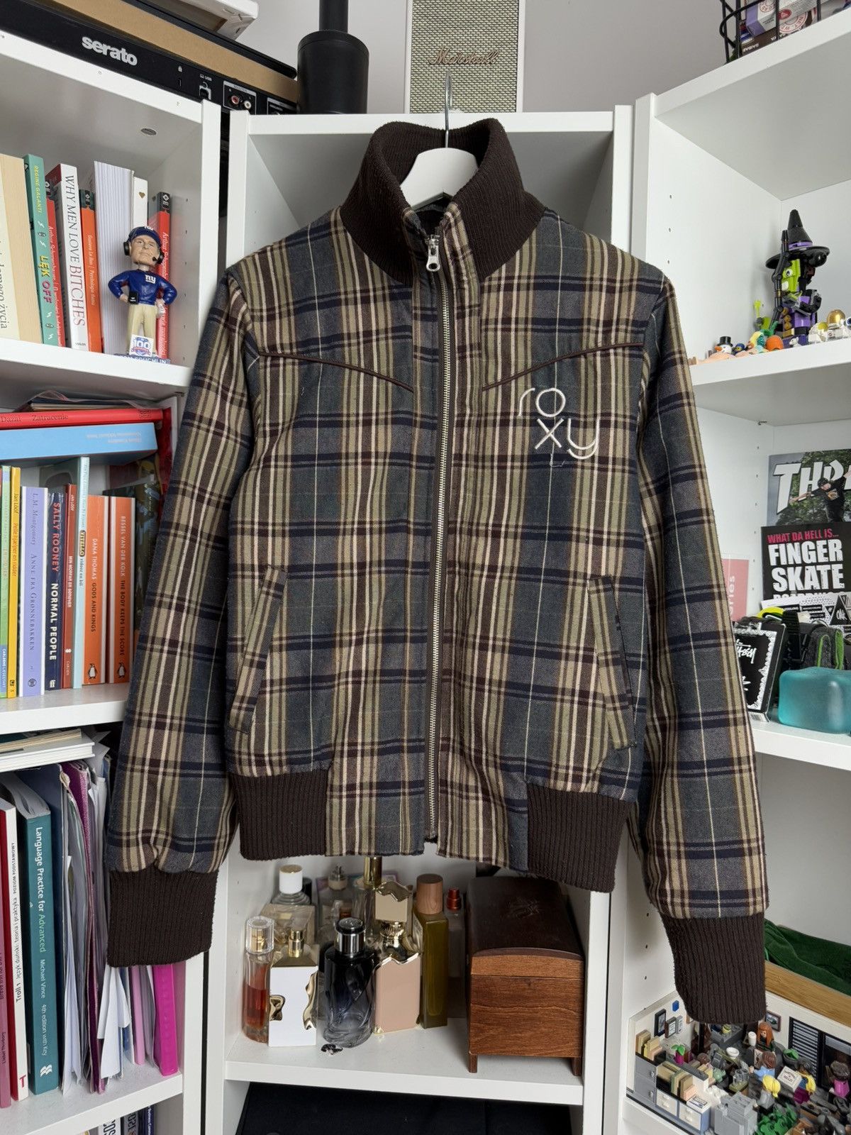Quiksilver × Vintage Vintage y2k Quiksilver Roxy checked cropped jacket S archive Size S / US 4 / IT 40 - 1 Thumbnail