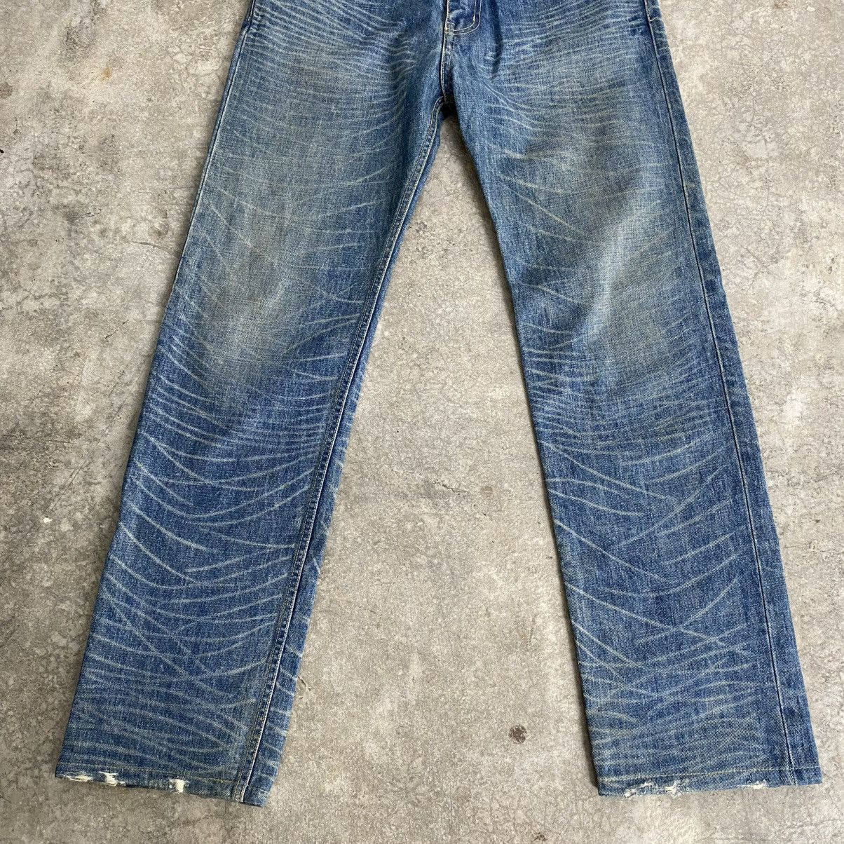 Lad Musician 2000’s Lad Musician Whisker Washed Straight Leg Denim Jeans Size US 33 - 4 Thumbnail