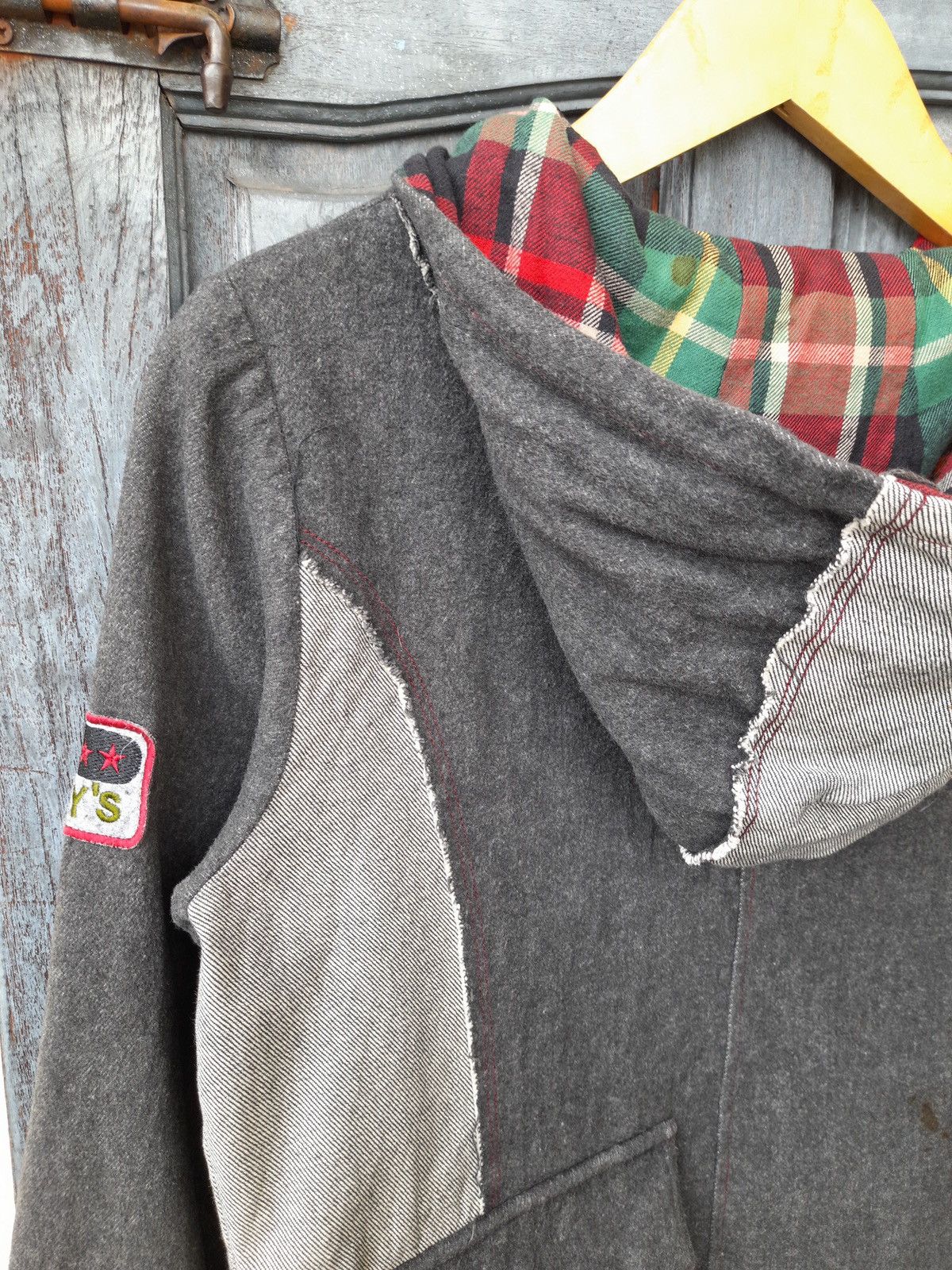 Vintage Vintage Patchwork Utility Hoodie with Lace & Flannel Details Size L / US 10 / IT 46 - 11 Thumbnail