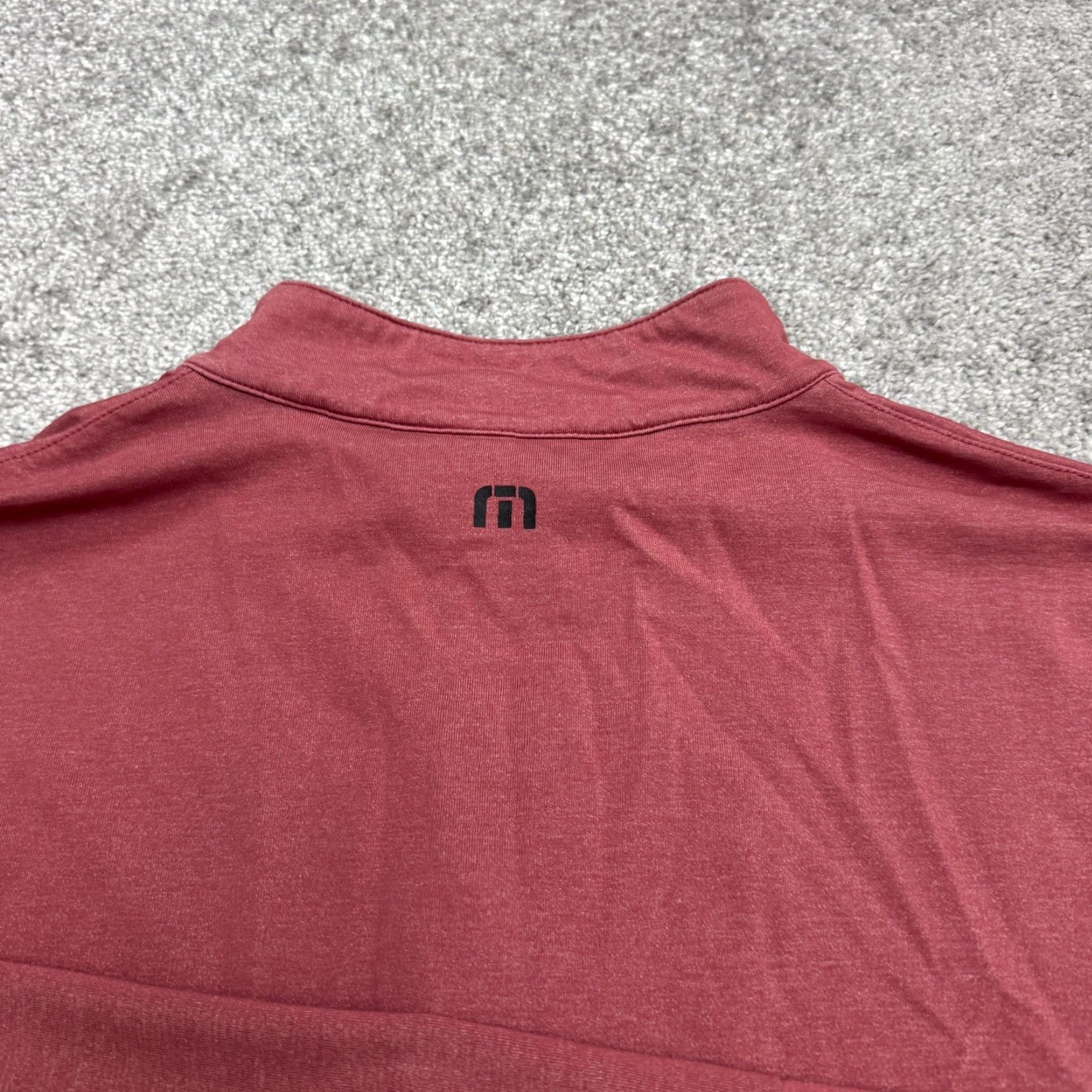 TravisMathew Travis Mathew Mens XL Red Striped 1/4 Zip Pullover Sweatshirt Golf Top Size US XL / EU 56 / 4 - 4 Thumbnail