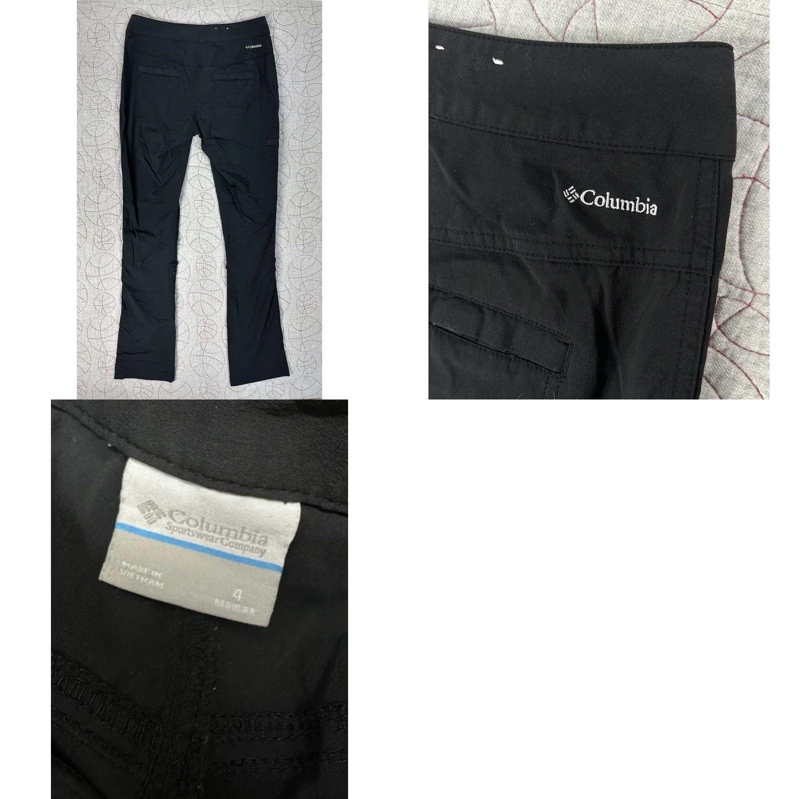 Vintage Columbia Pants Women Flat Front Chino Size 4 Regular Black Spring Fall Winter Summer Casual Size 27" / US 4 / IT 40 - 8 Thumbnail