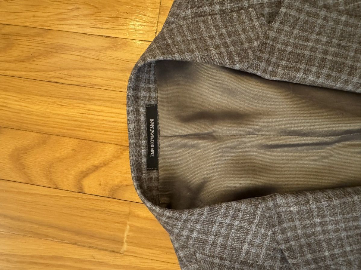 Emporio Armani Emporio Armani M Line Super 130’s Wool Check Blazer (IT 52) Size 52R - 3 Thumbnail