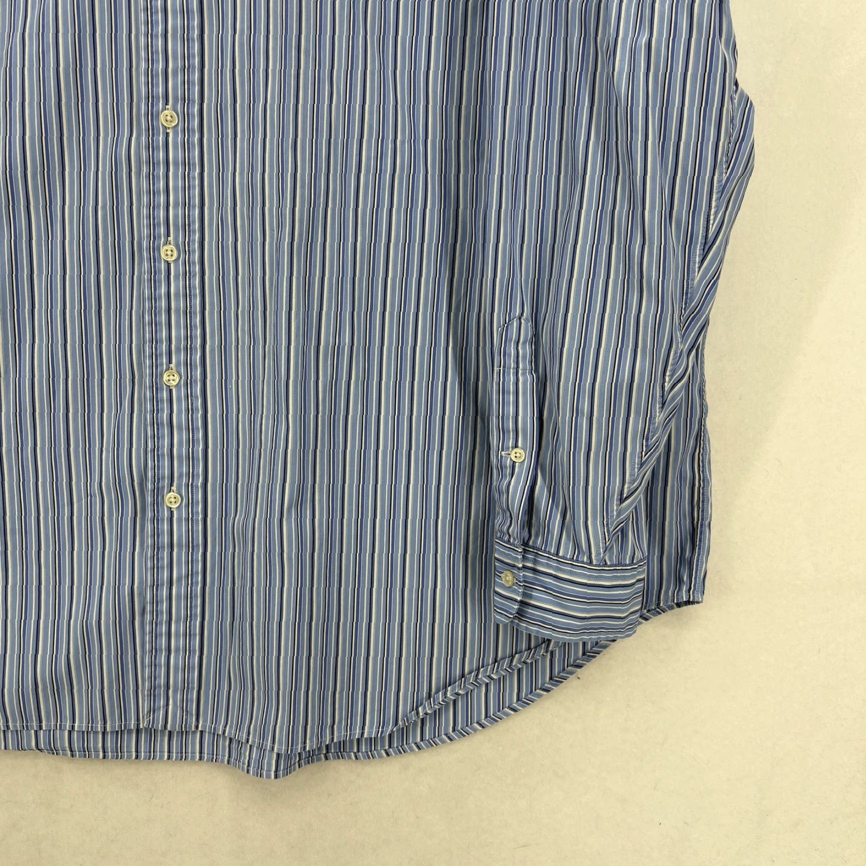 Ralph Lauren Ralph Lauren Shirt Mens Big 3X Blue Stripe Long Sleeve Button Down Classic Pony Shirt Size US XXL / EU 58 / 5 - 3 Thumbnail