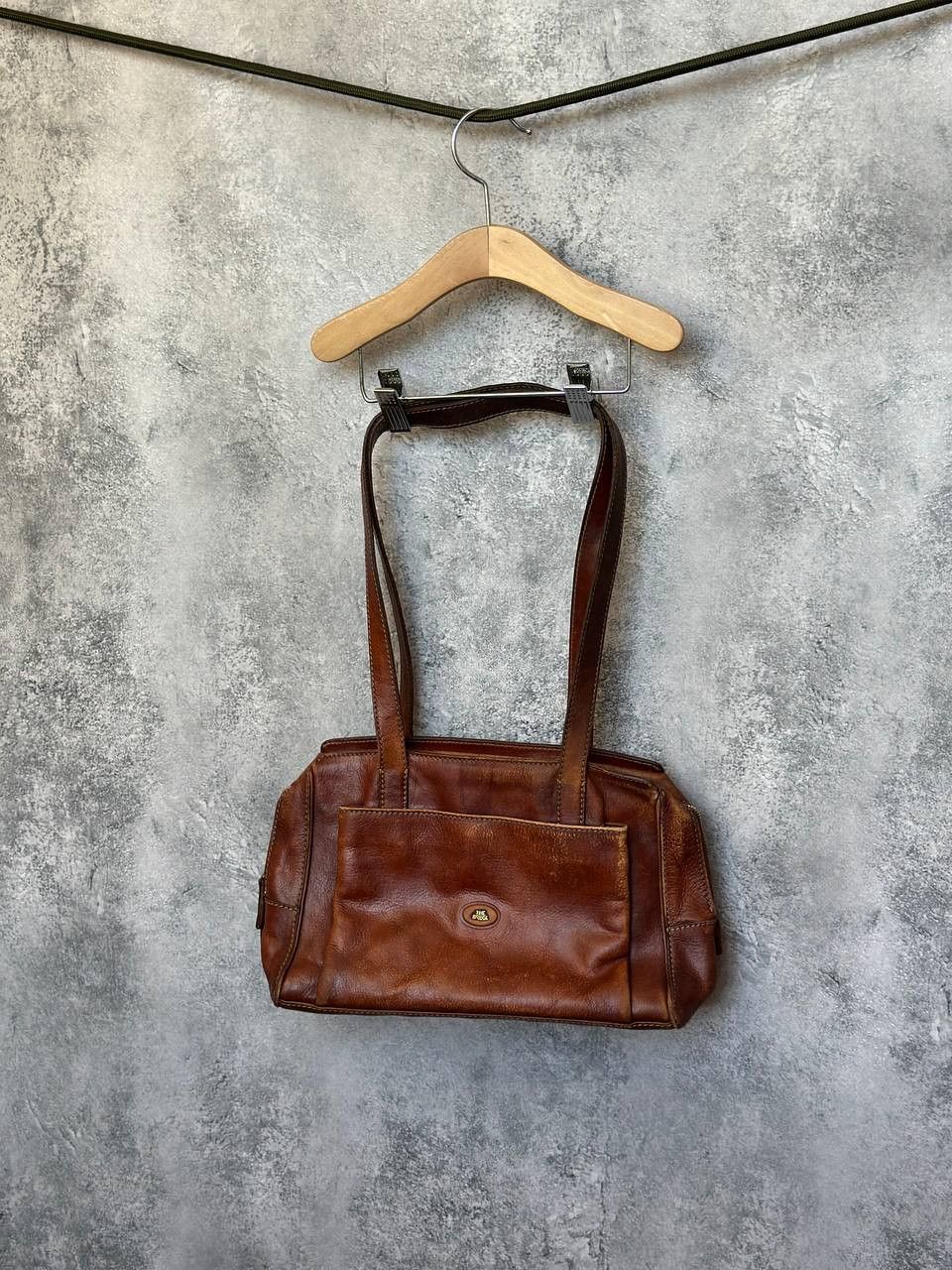 Genuine Leather The Bridge Vintage Cognac Leather Shoulder Bag – Italian Size ONE SIZE - 1 Thumbnail