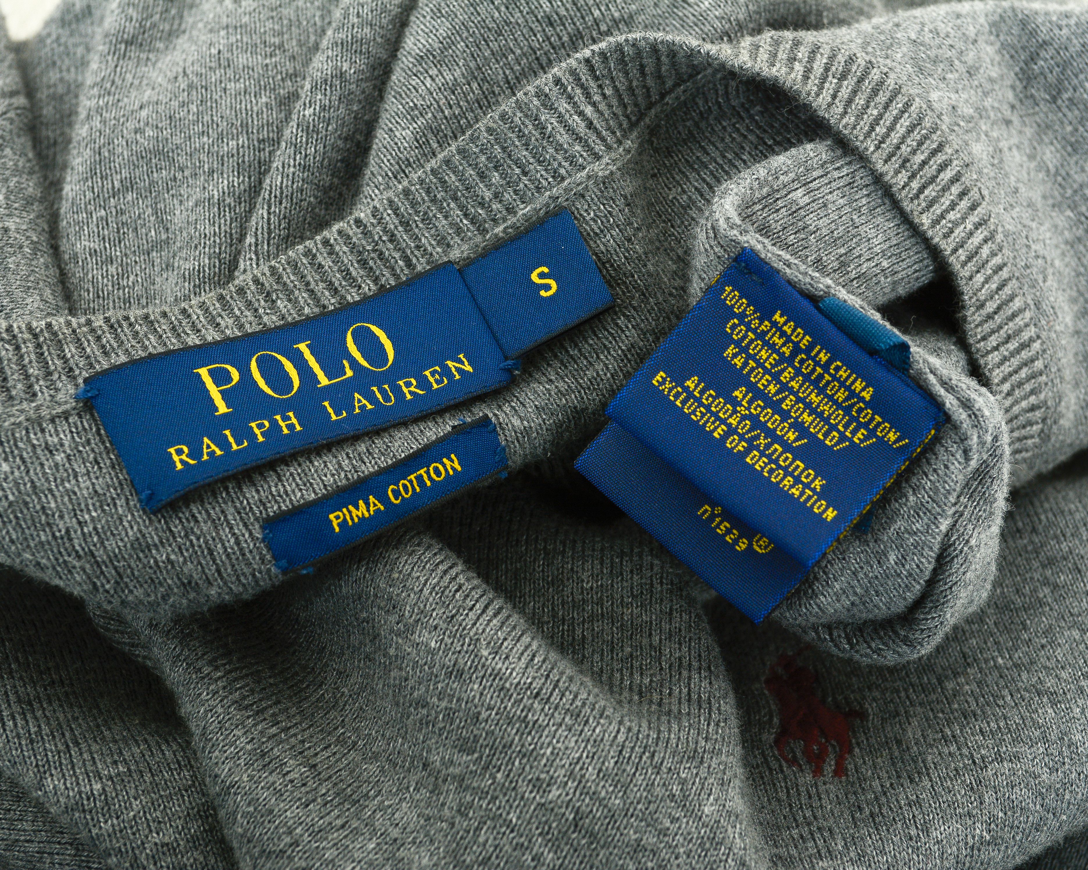 Polo Ralph Lauren Cotton Pullover Sweater Sweatshirt V-Neck Knit Long Sleeve Size US S / EU 44-46 / 1 - 5 Thumbnail
