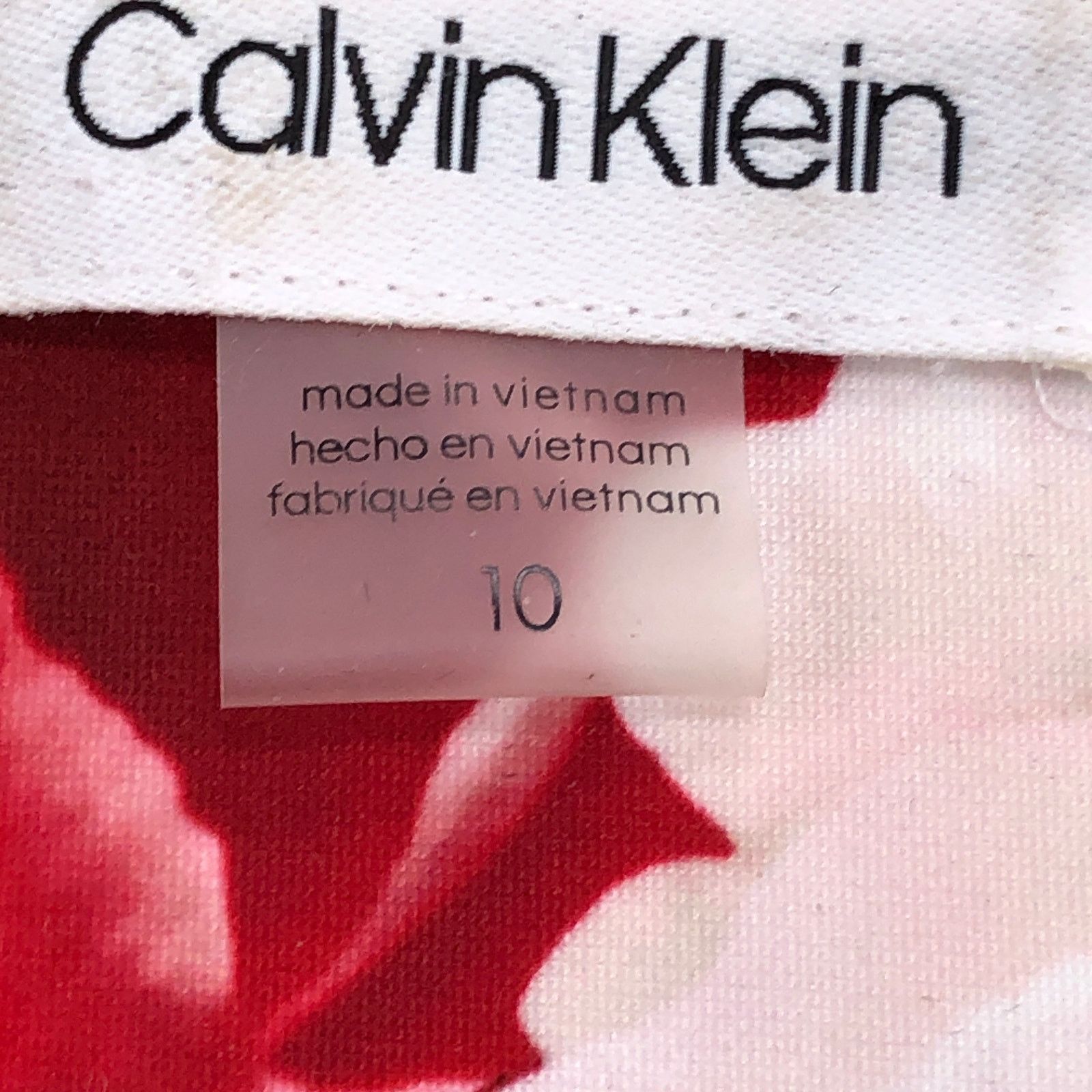 Calvin Klein Calvin Klein Size 10 Dress Scuba Roses Sleeveless Career Size L / US 10 / IT 46 - 13 Thumbnail