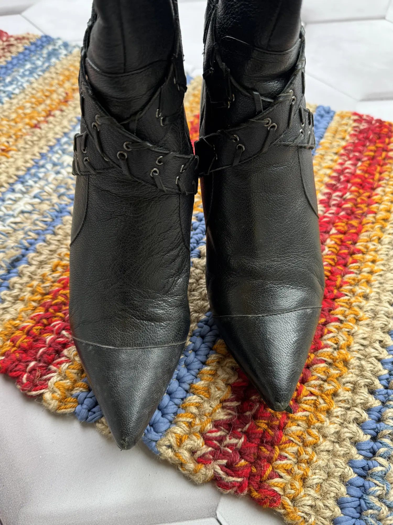 Vintage Vintage Leather Boots With Heeled (E4) Size US 6 / IT 36 - 5 Thumbnail