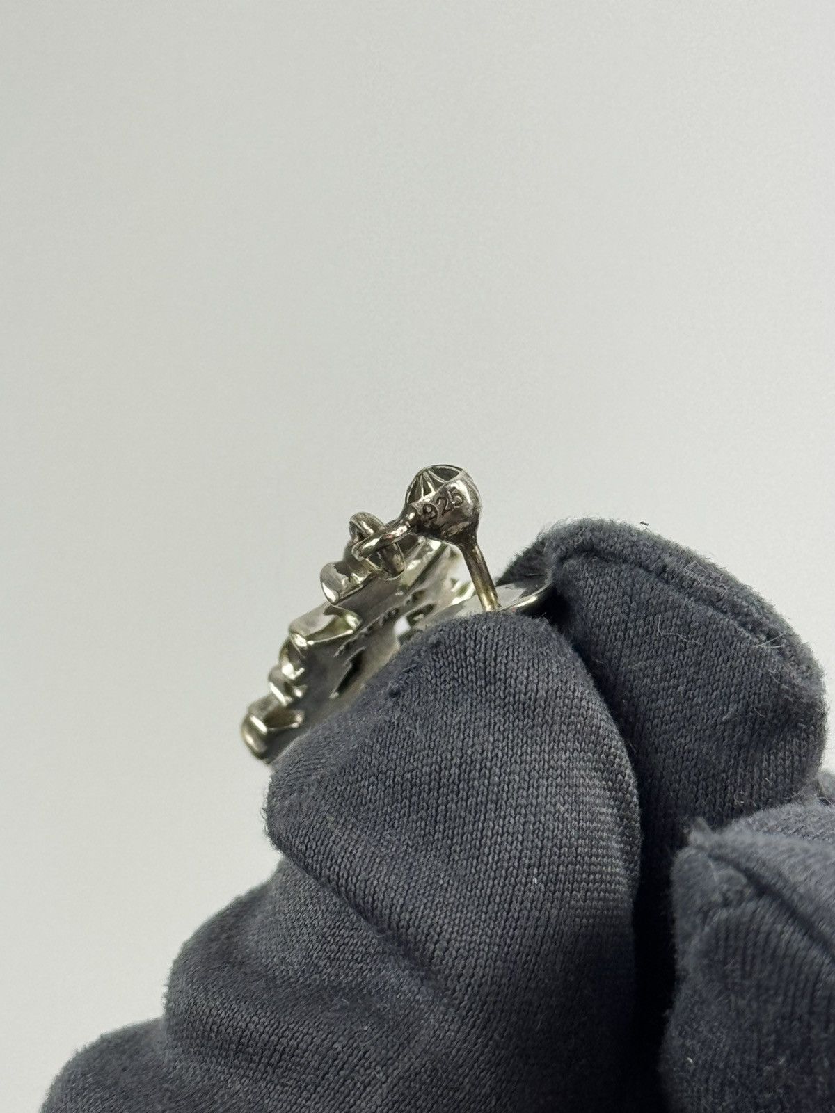 Chrome Hearts TRIPLE CROSS SILVER SINGLE EARRINGS Size ONE SIZE - 3 Thumbnail