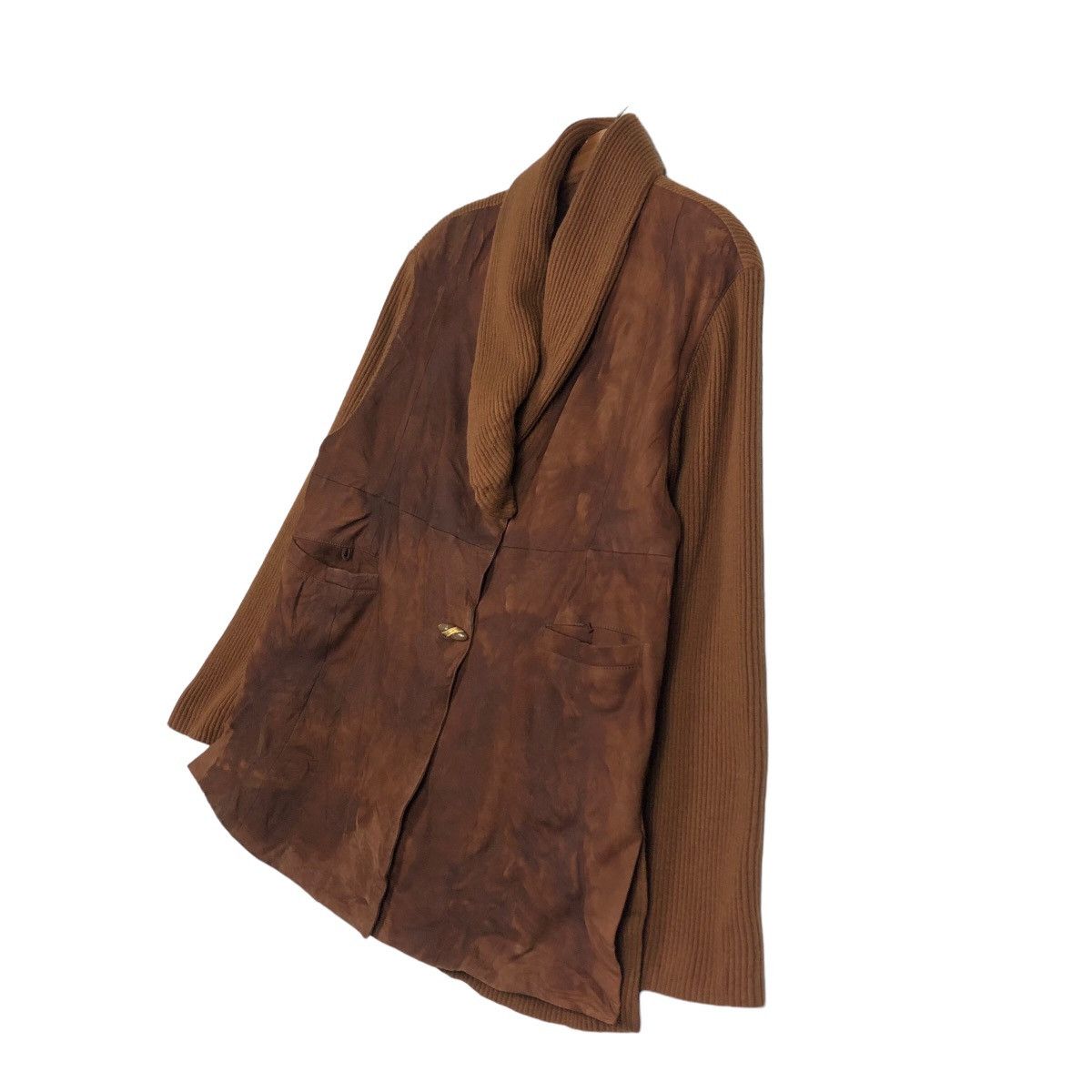 Issey Miyake 🔥Vintage Suede Leather Jacket Double Breast Japan Made Size US M / EU 48-50 / 2 - 2 Thumbnail