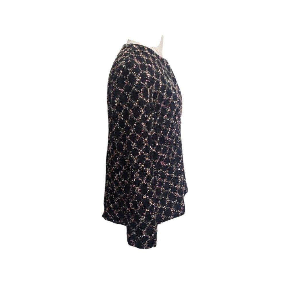 Designer CT1935 Joseph Ribkoff Black Zip Front Jacket 10 Size L / US 10 / IT 46 - 3 Thumbnail