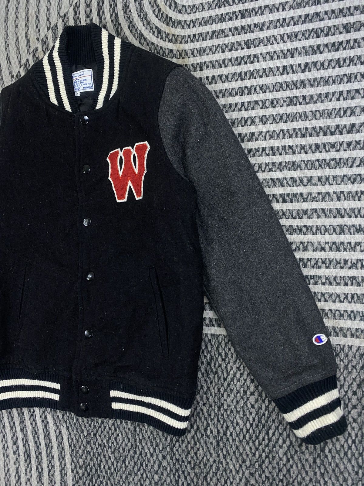 Champion Vintage Champion Wool Blend Quilted Varsity Jacket Size US S / EU 44-46 / 1 - 4 Thumbnail
