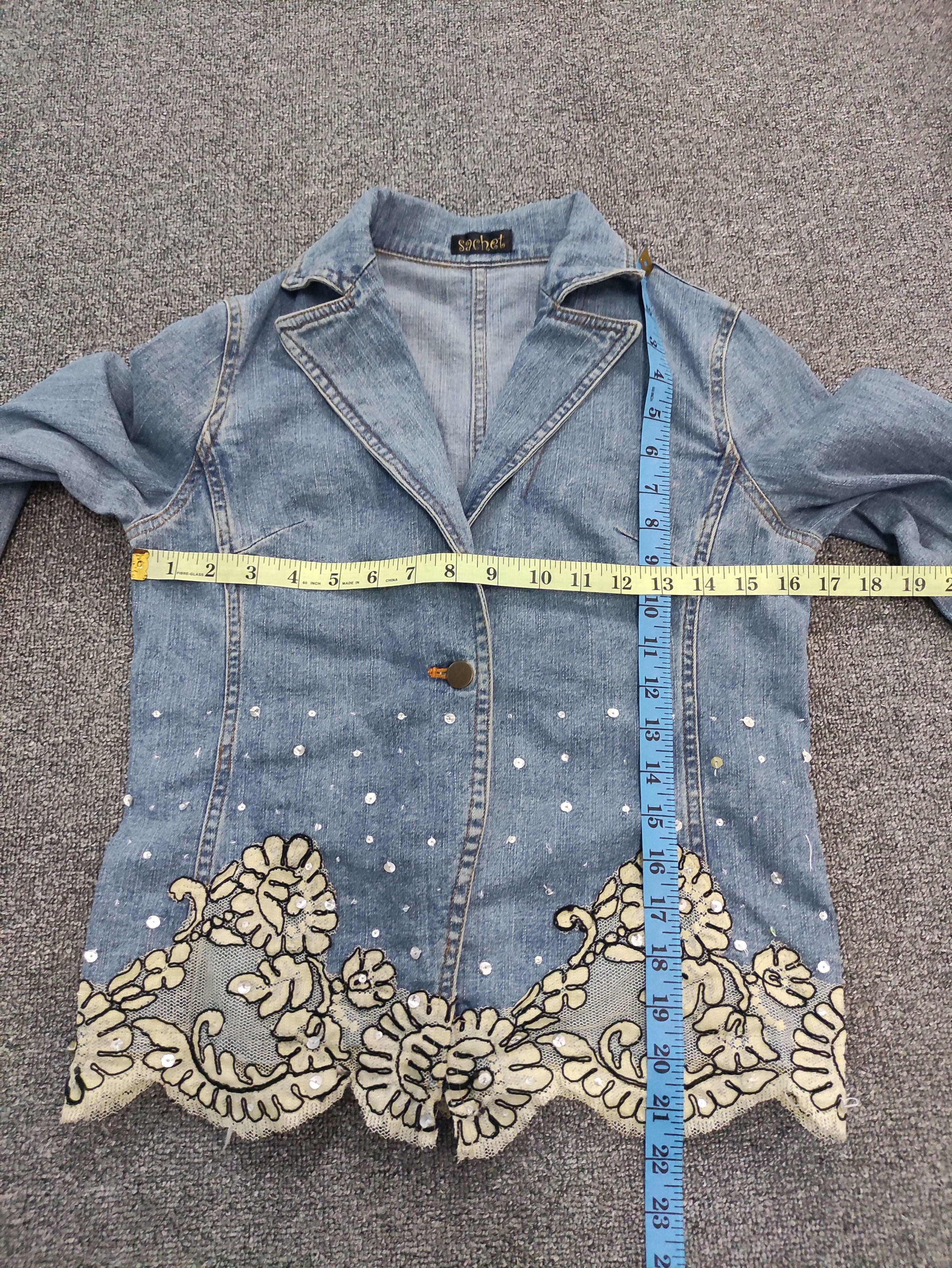 Japanese Brand Vintage Sachet Denim Cardigan Jacket Size XXS / US 00 / IT 34 - 9 Thumbnail