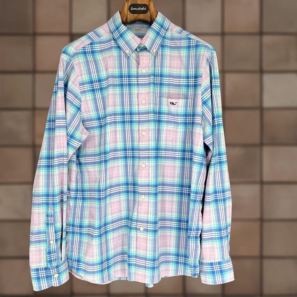 Vineyard Vines Vineyard Vines One The Go Performance Men’s Shirt Multicolor Plaid Button-Up Long Sleeve Large Size US L / EU 52-54 / 3 - 1 Thumbnail